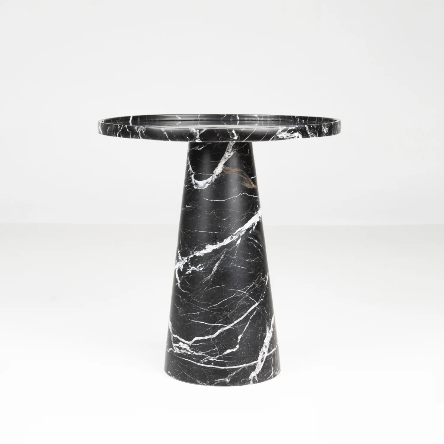 BLACK MARBLE CONE SIDE TABLE - Image 4