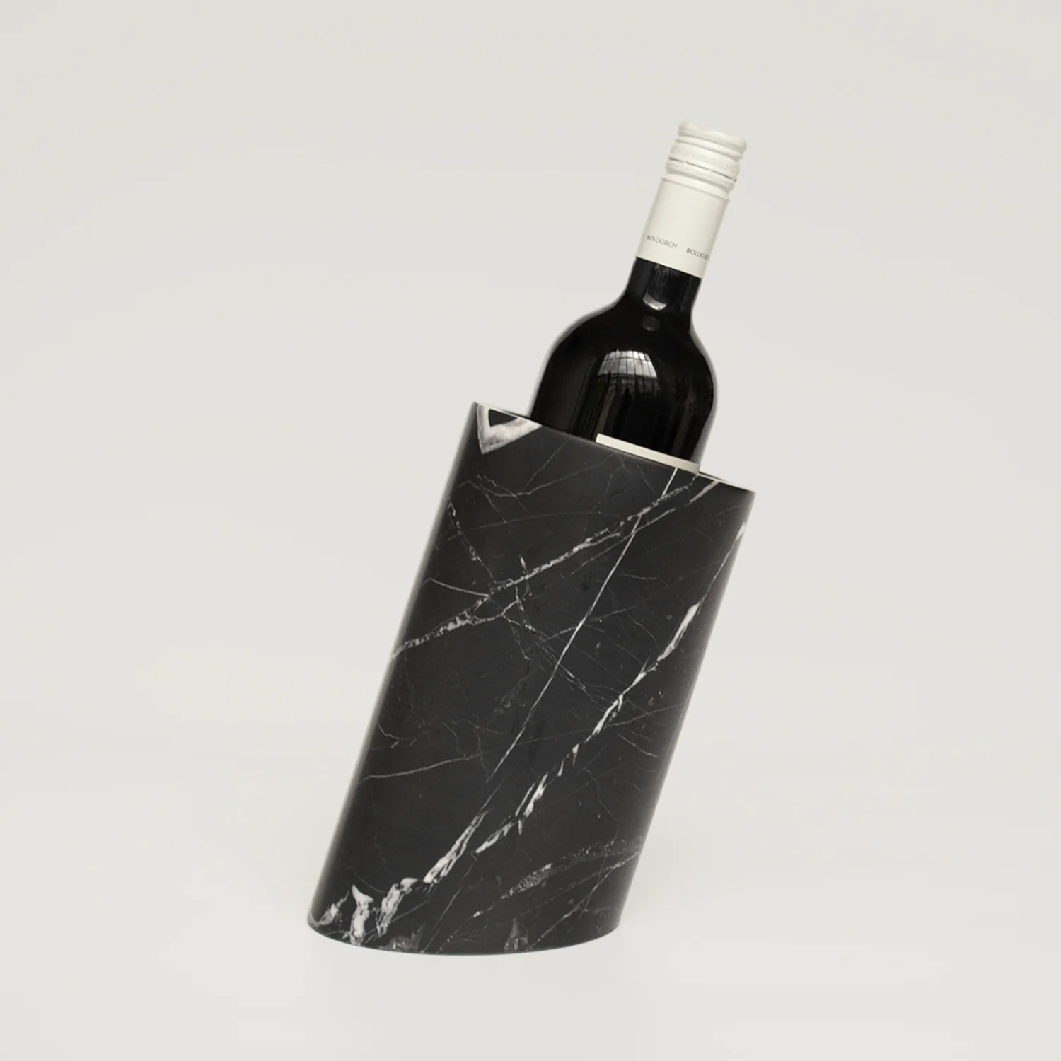 BLACK MARBLE ANGLED WINE COOLER
