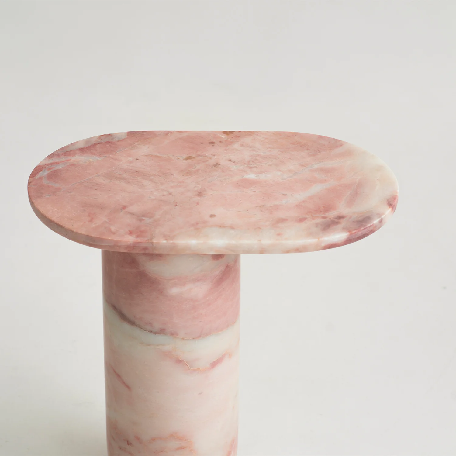 "BOLD" PINK MARBLE SIDE TABLE - Image 3