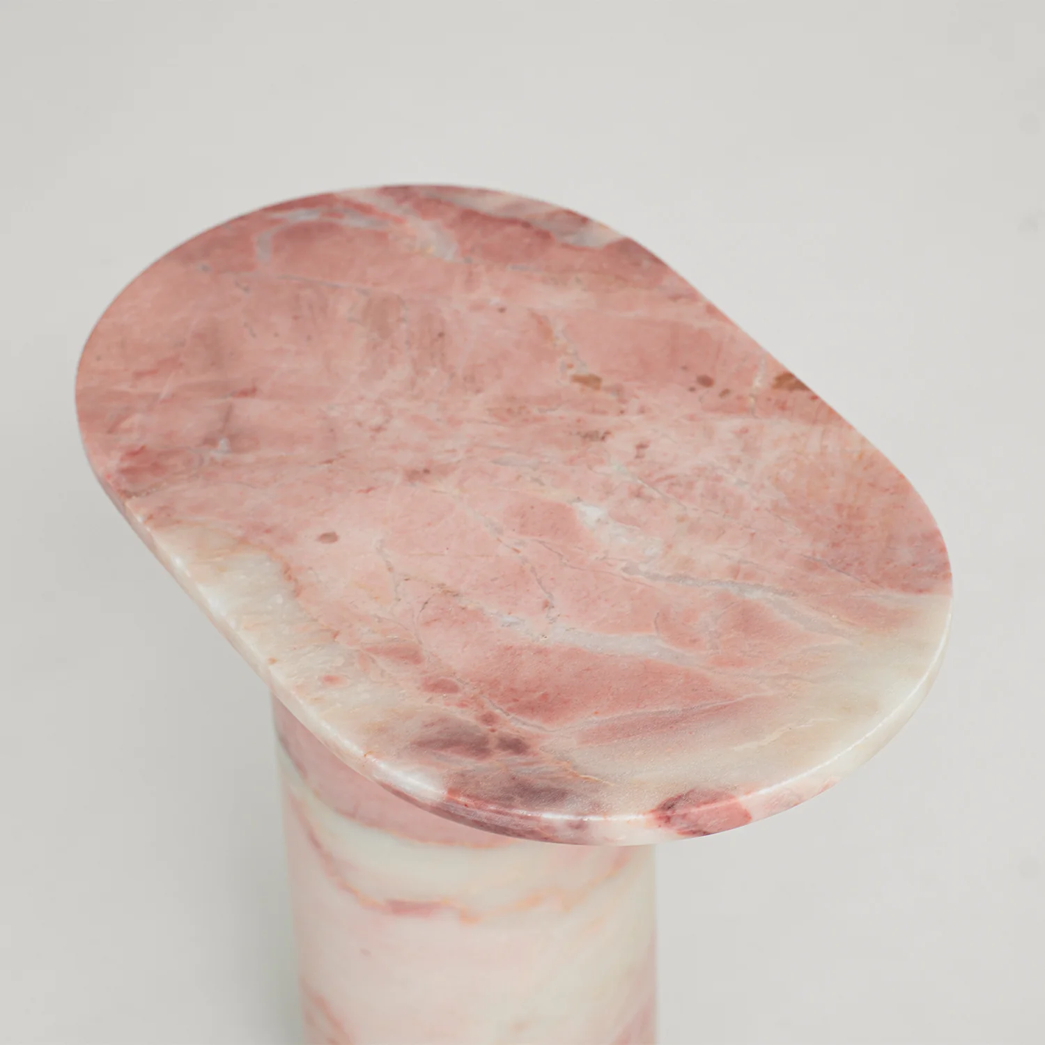 "BOLD" PINK MARBLE SIDE TABLE - Image 4