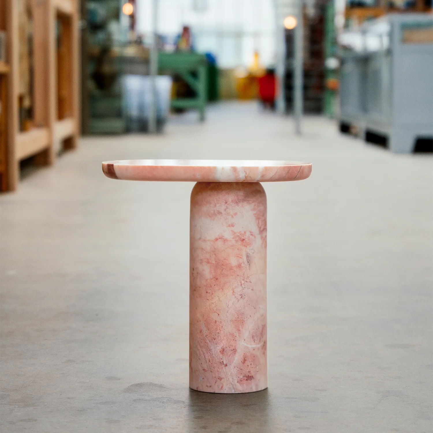 "BOLD" PINK MARBLE SIDE TABLE - Image 7