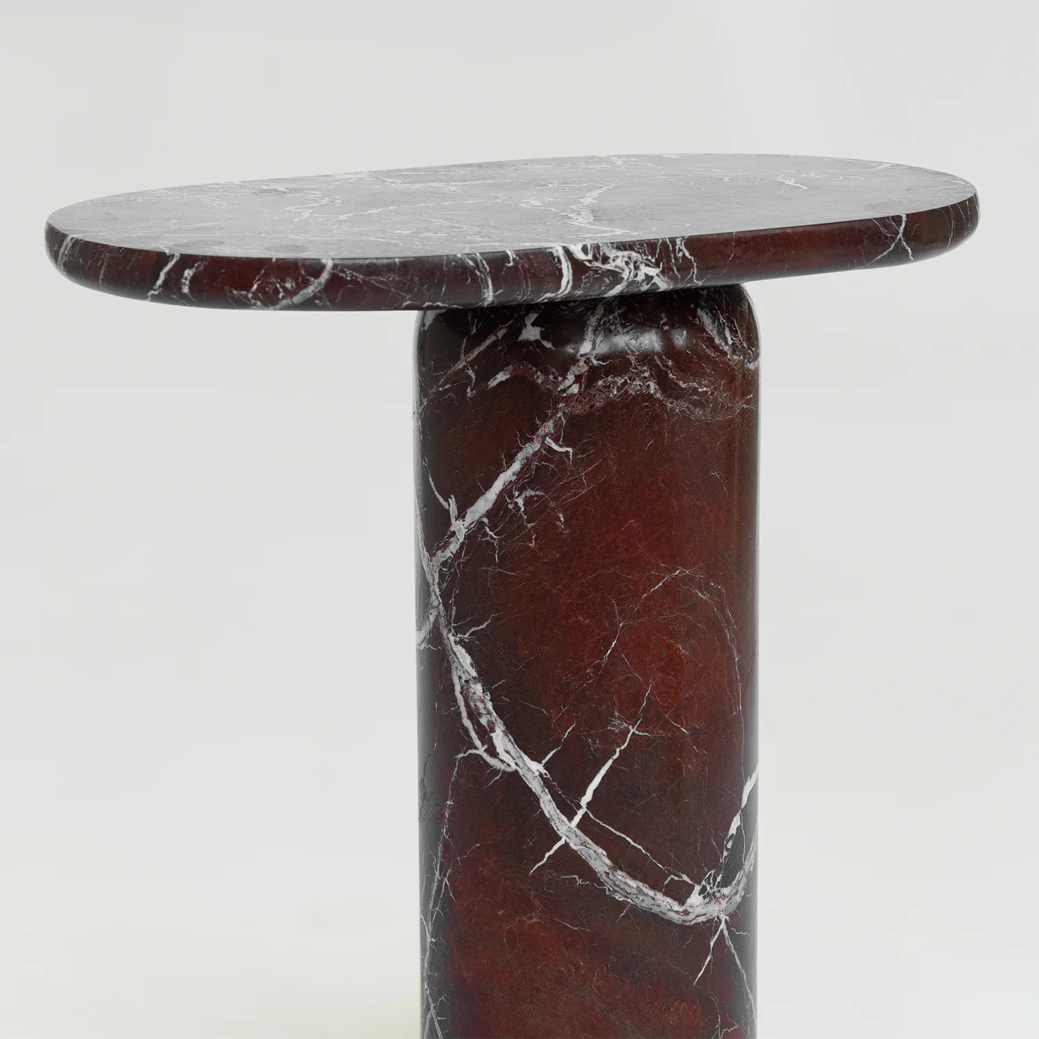 “BOLD” ROSSO LEVANTO MARBLE SIDE TABLE - Image 5