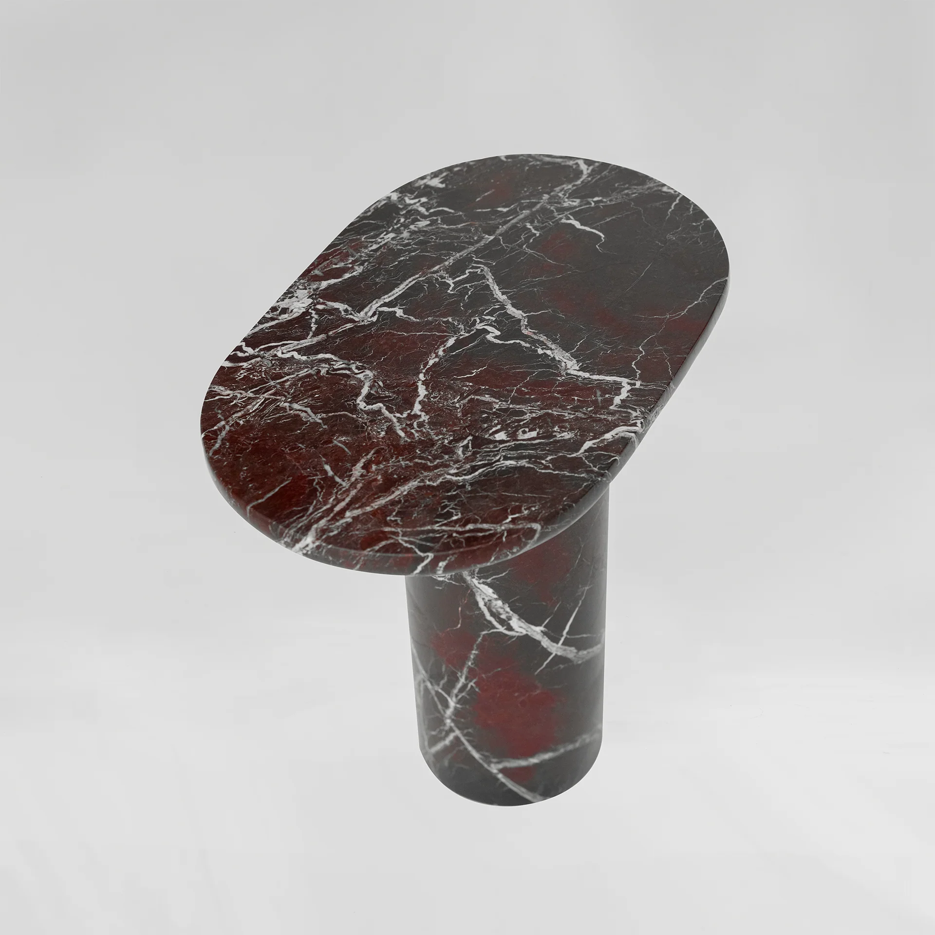 “BOLD” ROSSO LEVANTO MARBLE SIDE TABLE - Image 6
