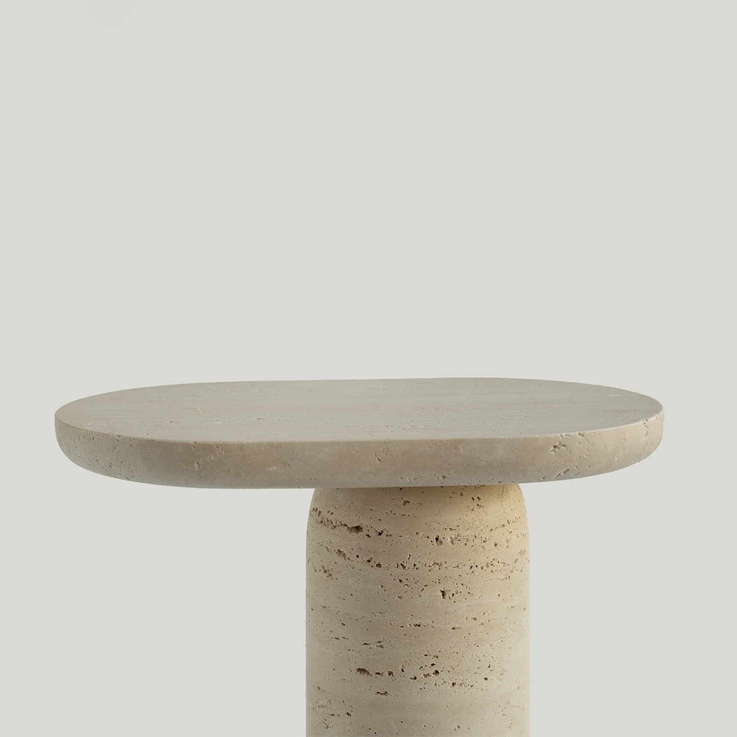 "BOLD" TRAVERTINE SIDE TABLE - Image 3