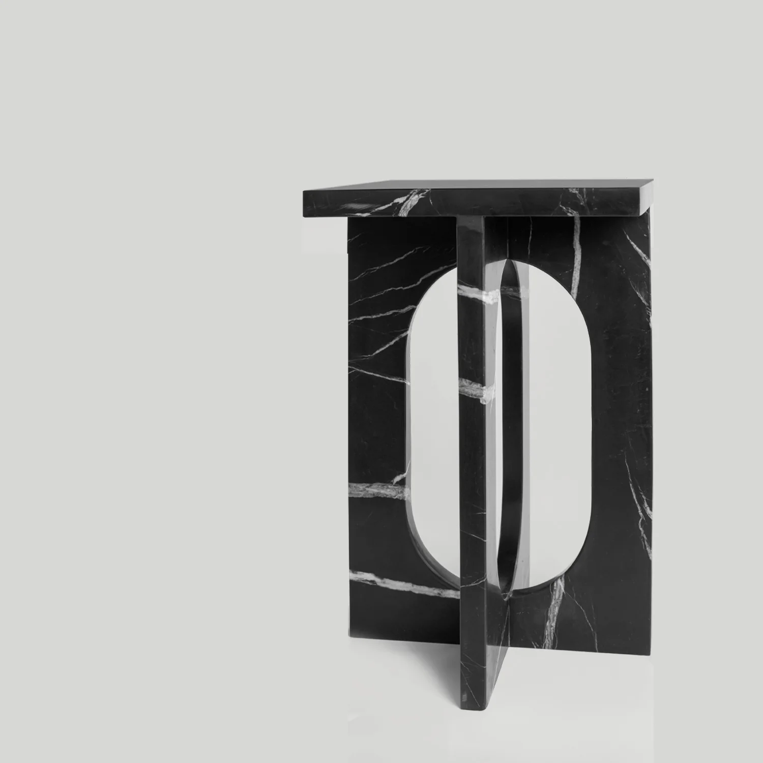 'BOND' SIDE TABLE - BLACK MARBLE - Image 4