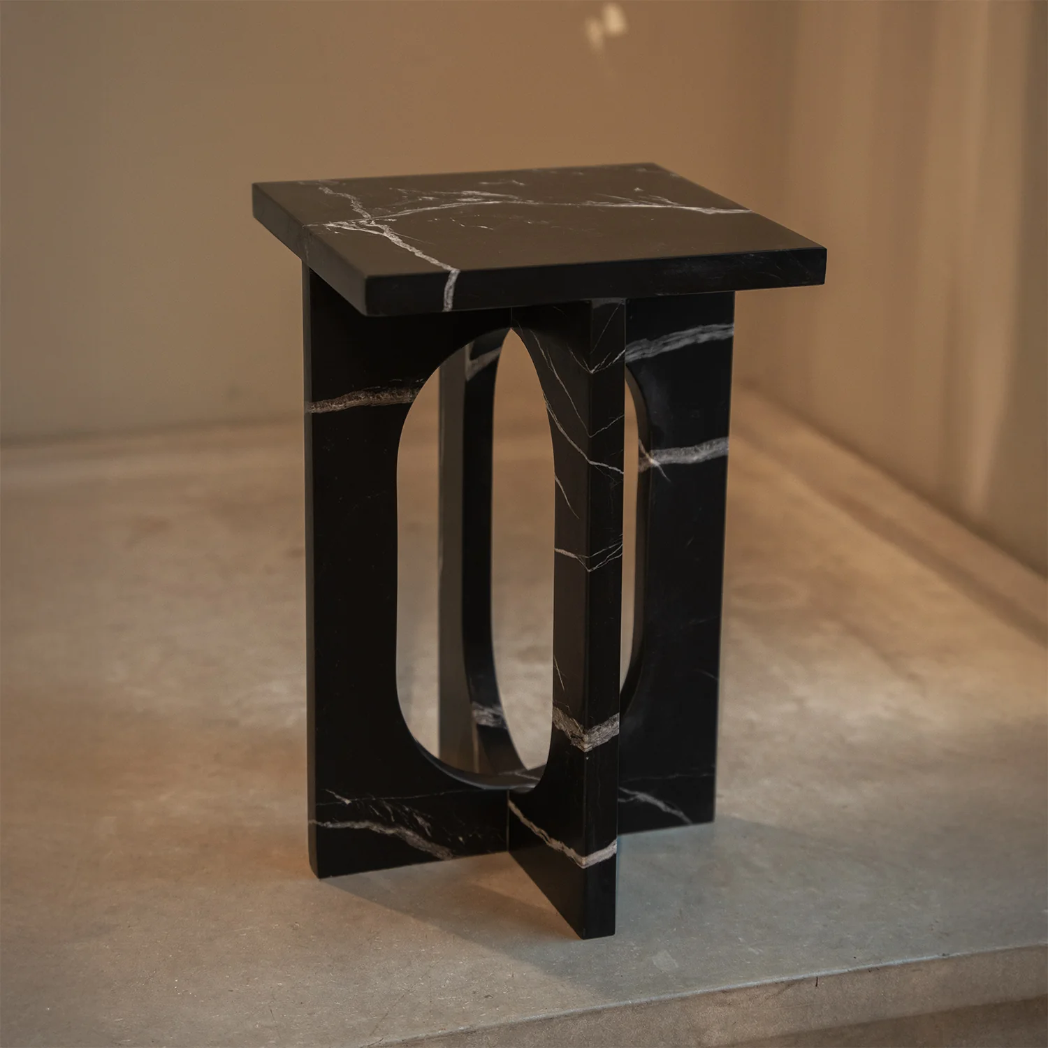 'BOND' SIDE TABLE - BLACK MARBLE - Image 5