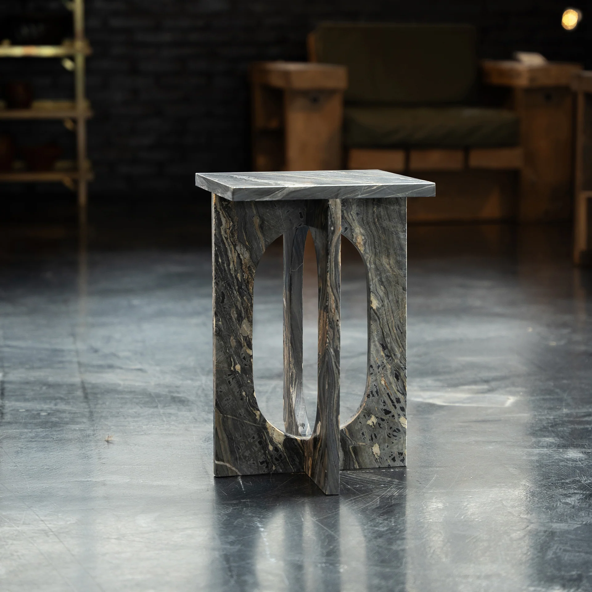 'BOND' SIDE TABLE - PICASSO MARBLE - Image 6