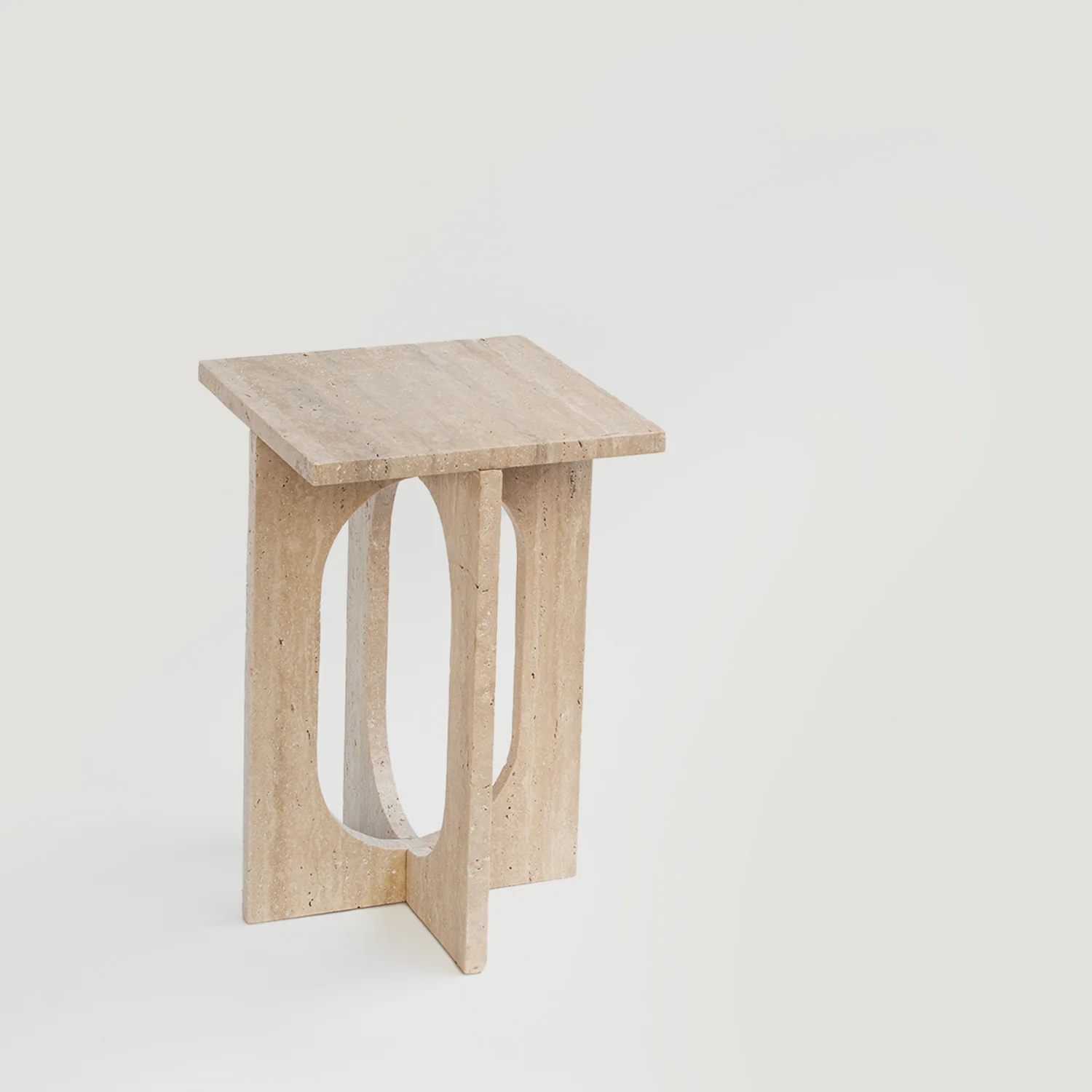 'BOND' SIDE TABLE - TRAVERTINE - Image 3