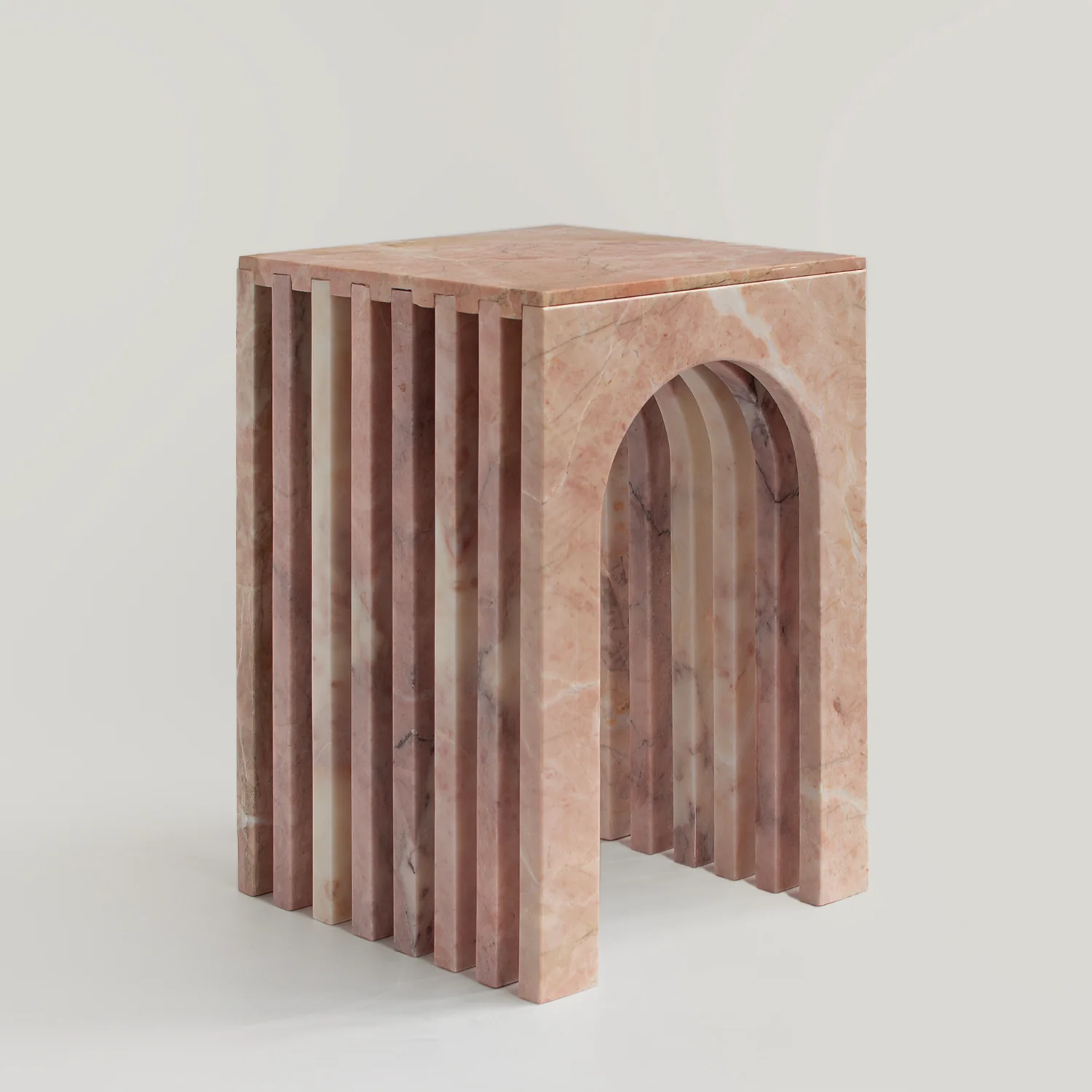 BALANCE PINK MARBLE SIDE TABLE - Image 3