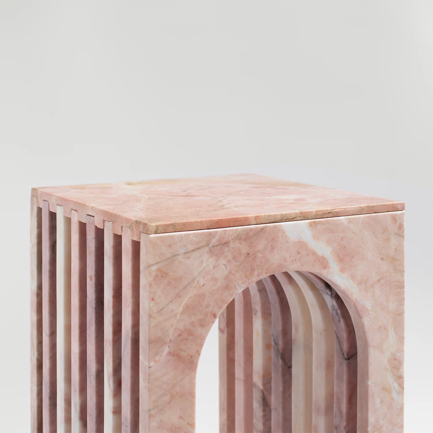 BALANCE PINK MARBLE SIDE TABLE - Image 5