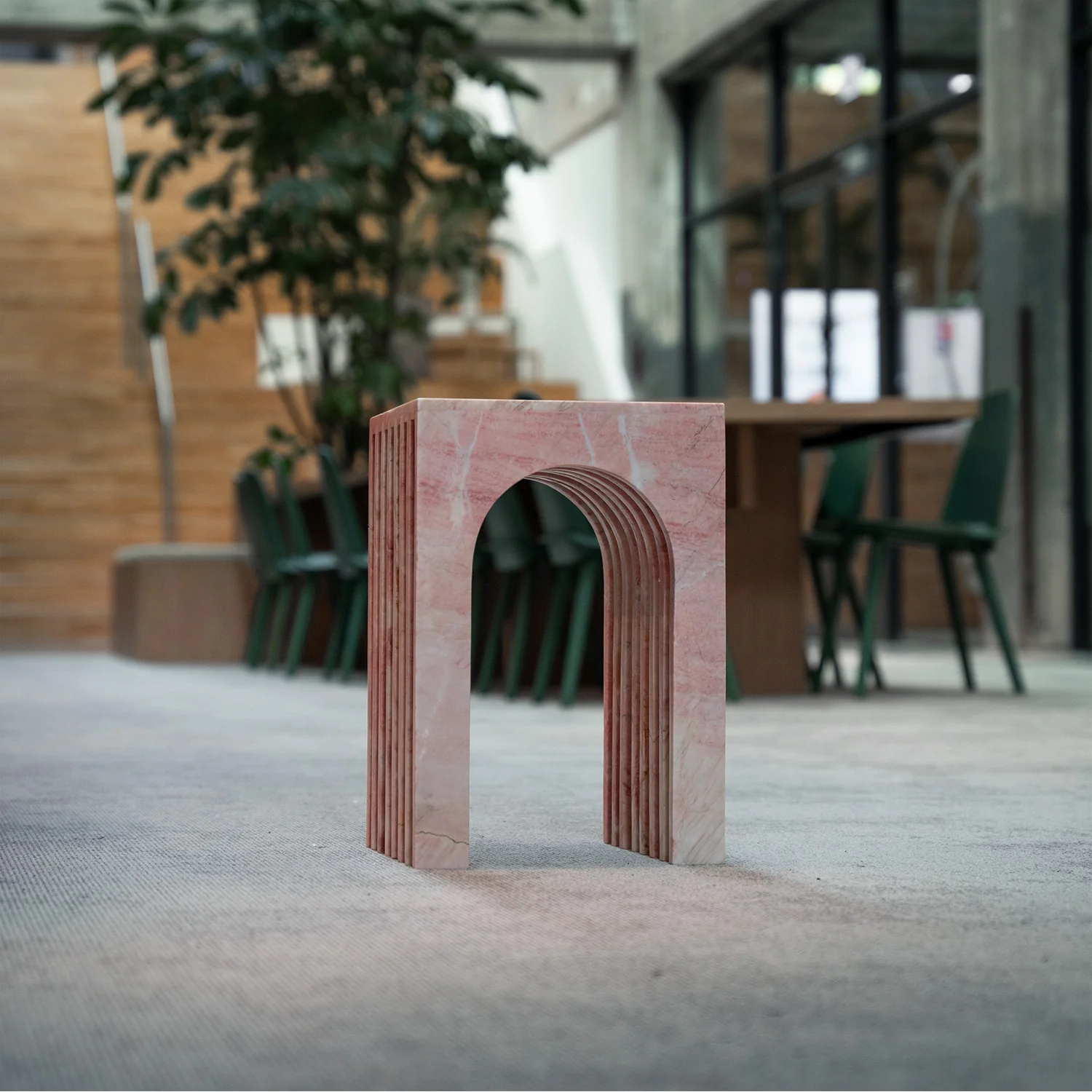 BALANCE PINK MARBLE SIDE TABLE - Image 8