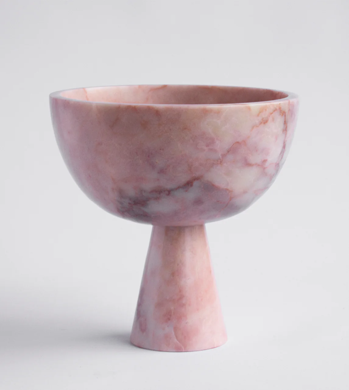PINK MARBLE PEDESTAL BOWL XL - Image 5
