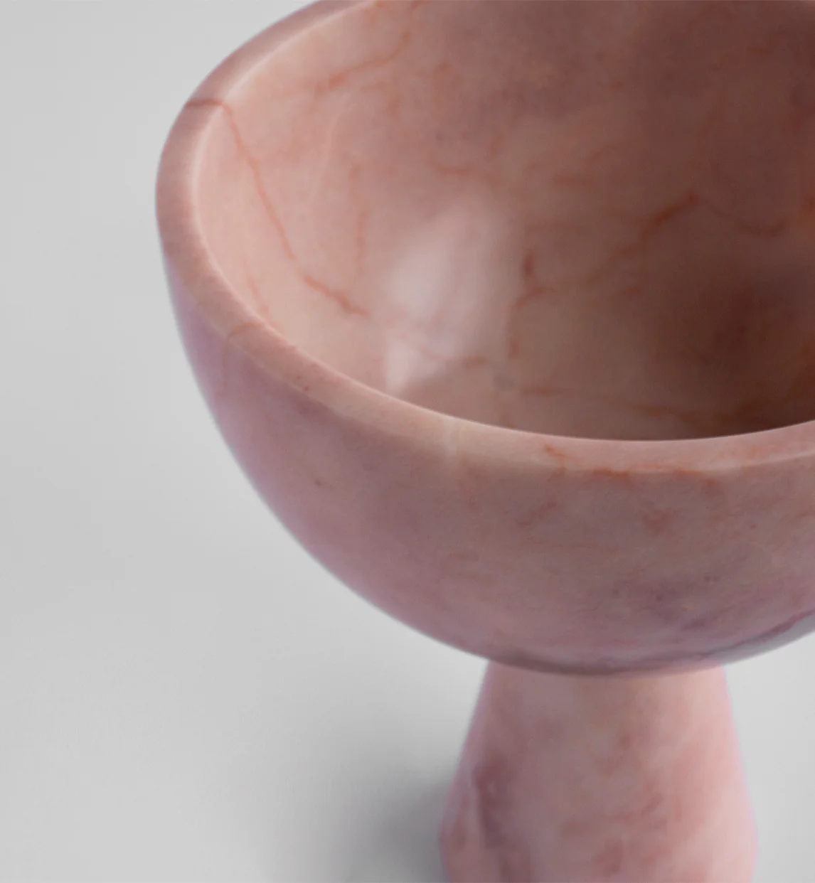 PINK MARBLE PEDESTAL BOWL XL - Image 7