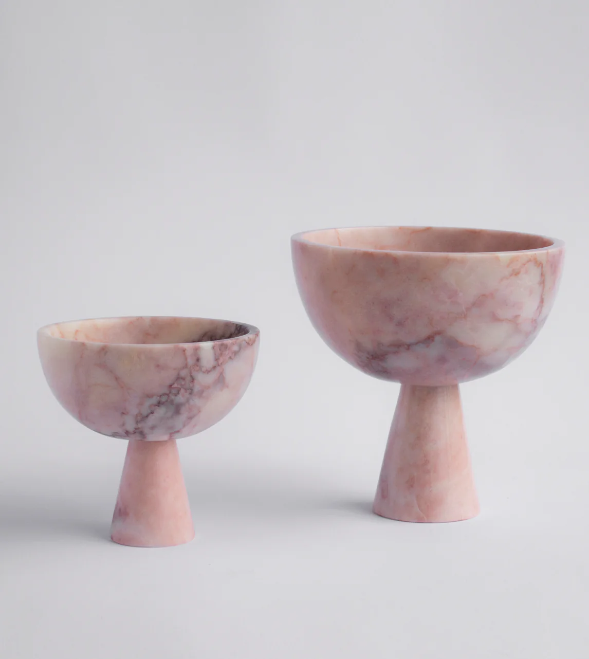 PINK MARBLE PEDESTAL BOWL XL - Image 8