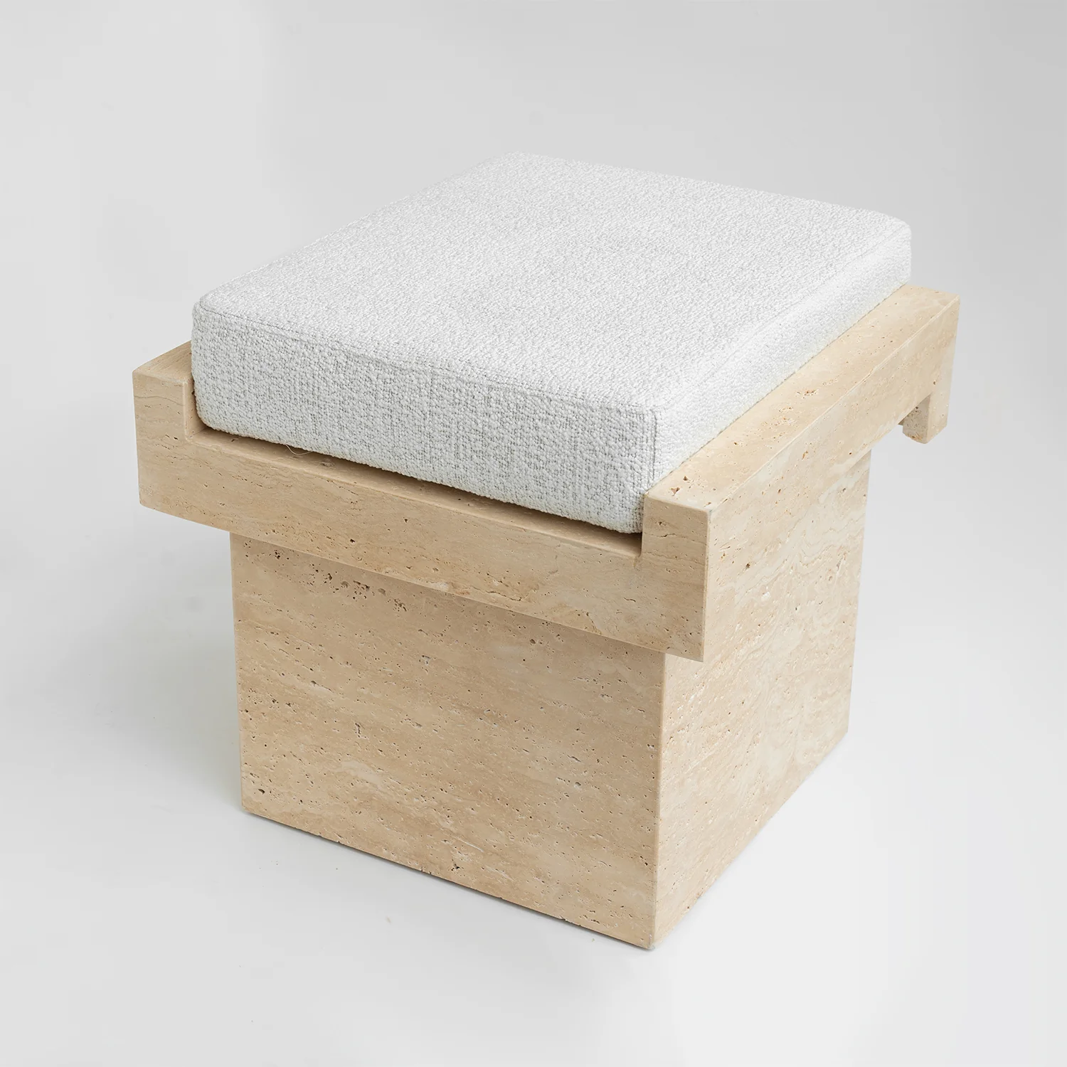 TRAVERTINE STOOL 'LEGO' - Image 4