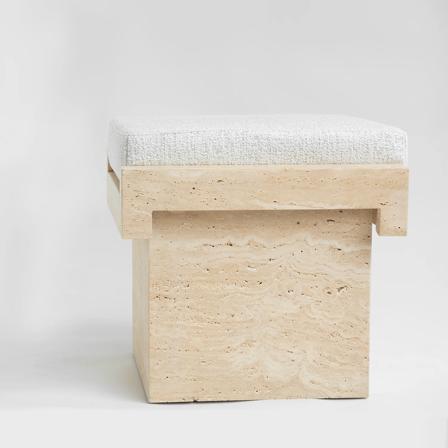 TRAVERTINE STOOL 'LEGO' - Image 8