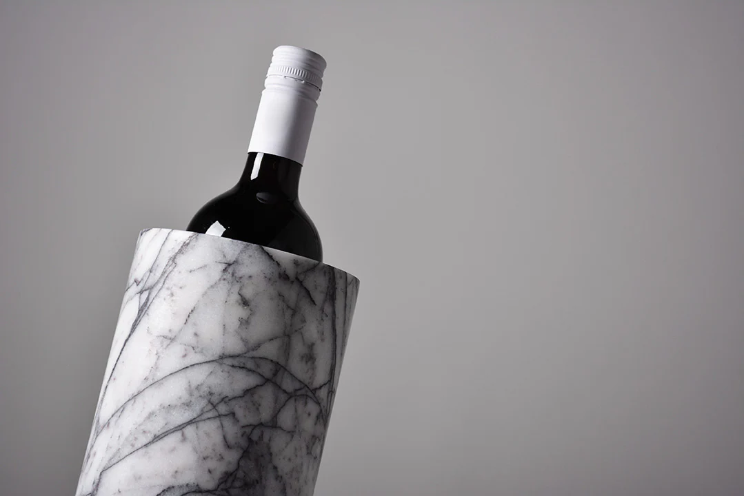 LILAC WHITE MARBLE ANGLED WINE COOLER - Image 9