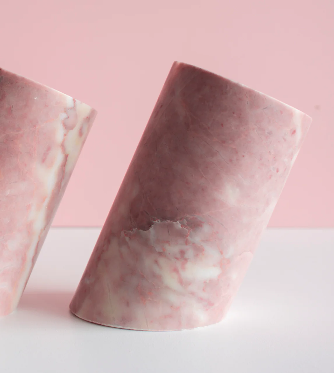 PINK MARBLE ANGLED WINE COOLER - Image 3
