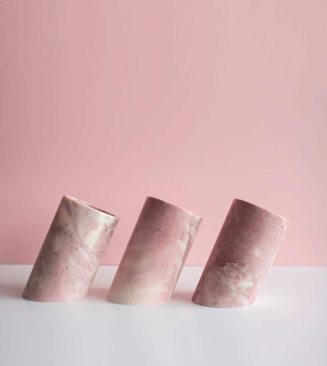 PINK MARBLE ANGLED WINE COOLER - Image 4