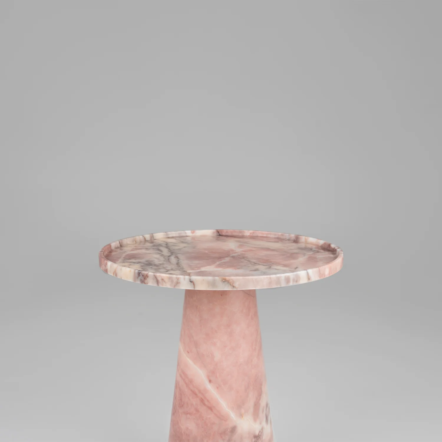 PINK MARBLE CONE SIDE TABLE - Image 3