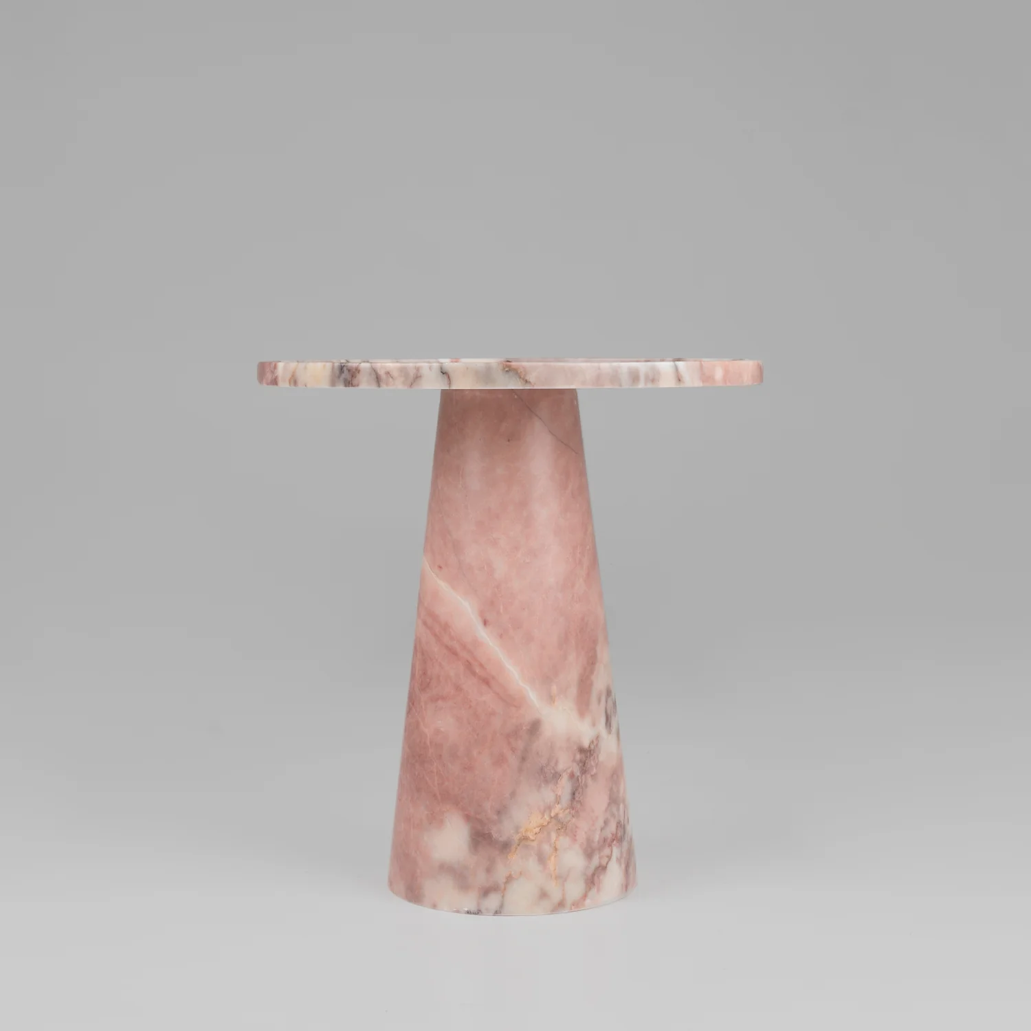 PINK MARBLE CONE SIDE TABLE - Image 4