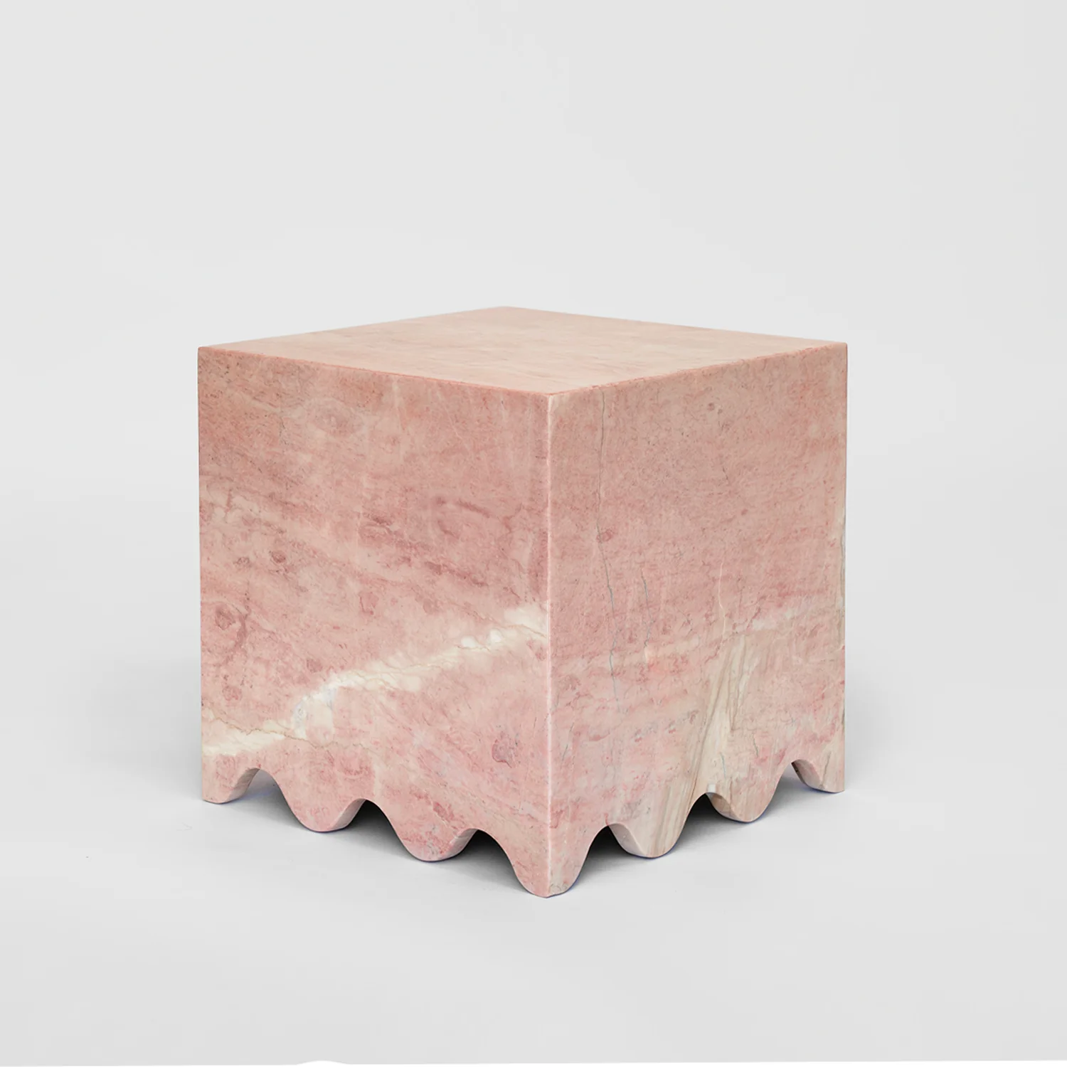 PINK MARBLE SIDE TABLE 'FLOW' - Image 4