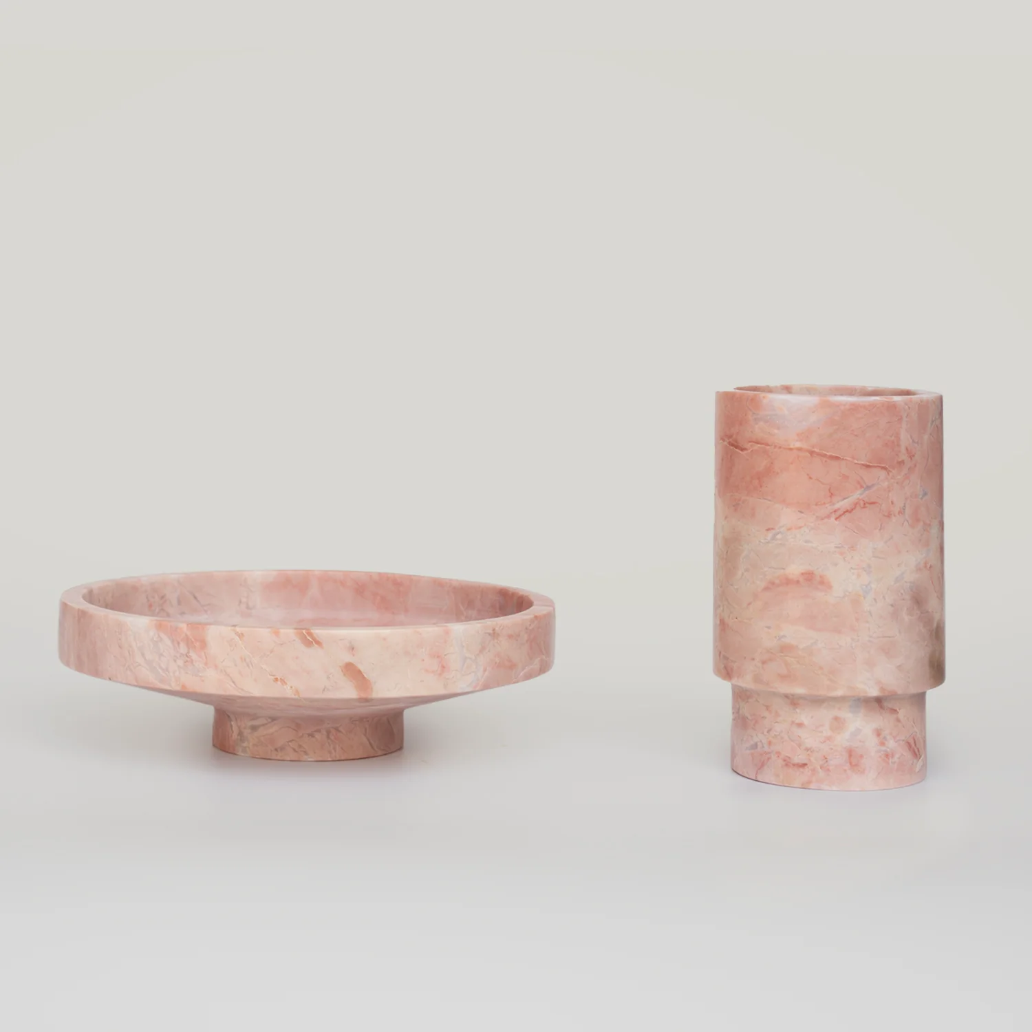 PINK MARBLE VASE AND WINE COOLER - Image 3