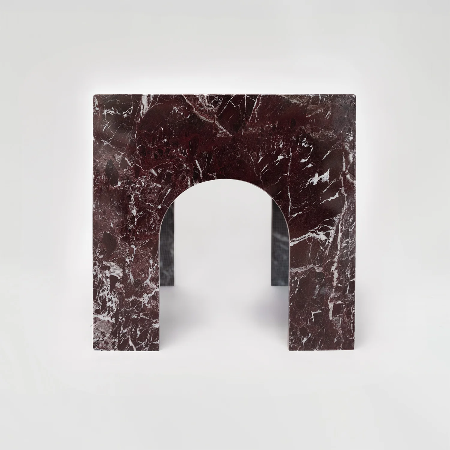 Rosso Levanto Marble Arch Side Table | SAMPLE SALE - Image 5