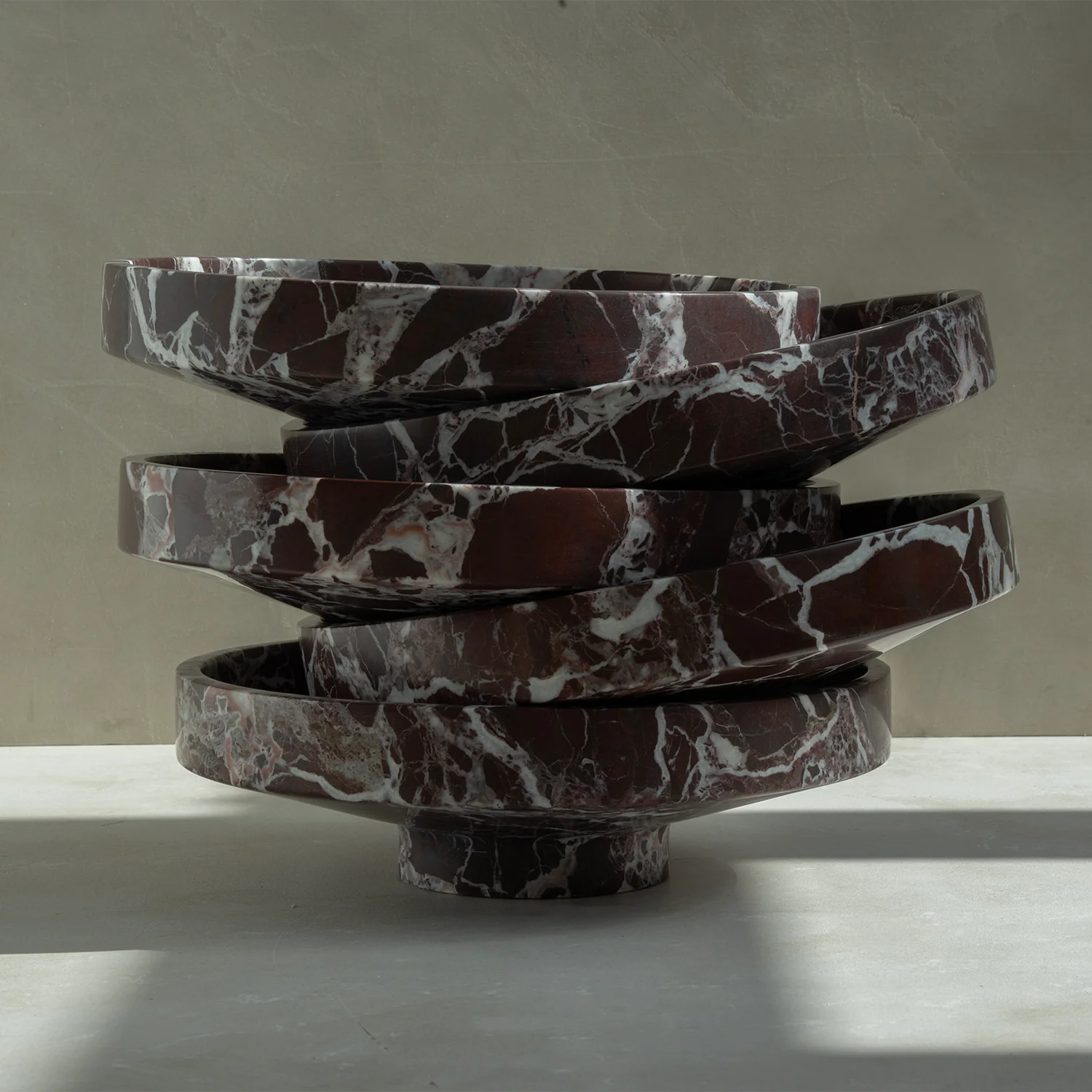 ROSSO LEVANTO MARBLE NARROW BOWL - Image 5