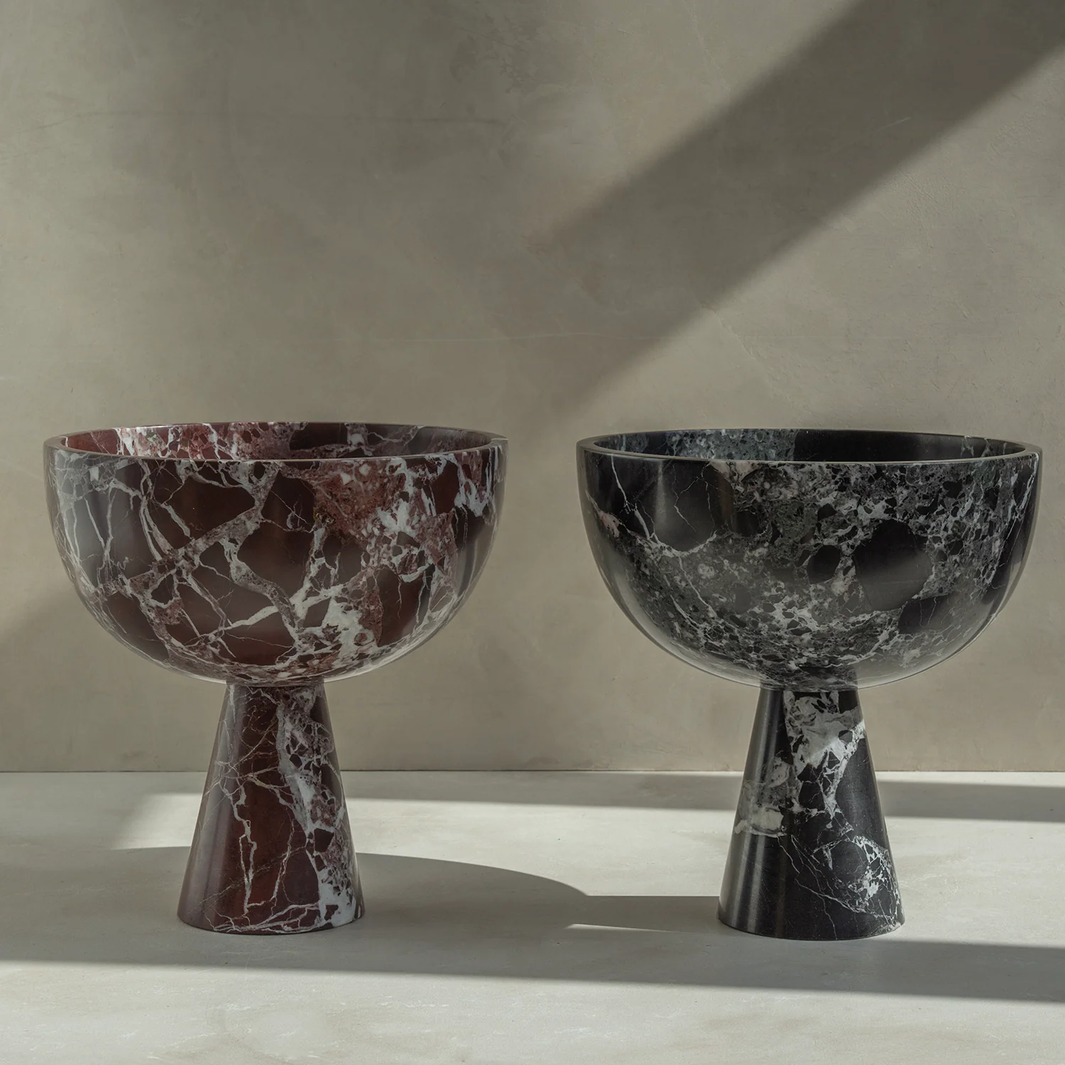ROSSO LEVANTO MARBLE PEDESTAL BOWL XL - Image 6