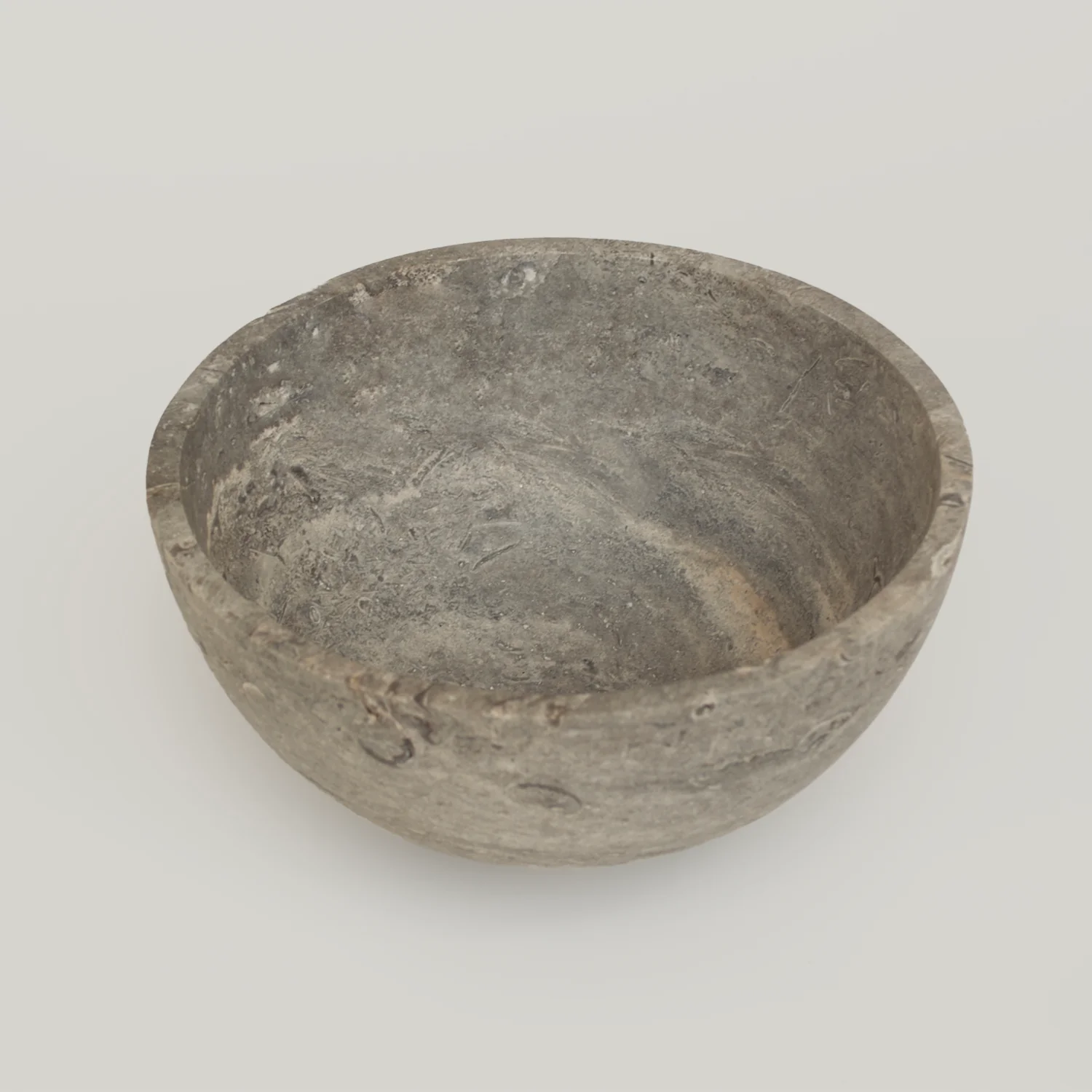 SILVER TRAVERTINE FRUIT BOWL - Image 3