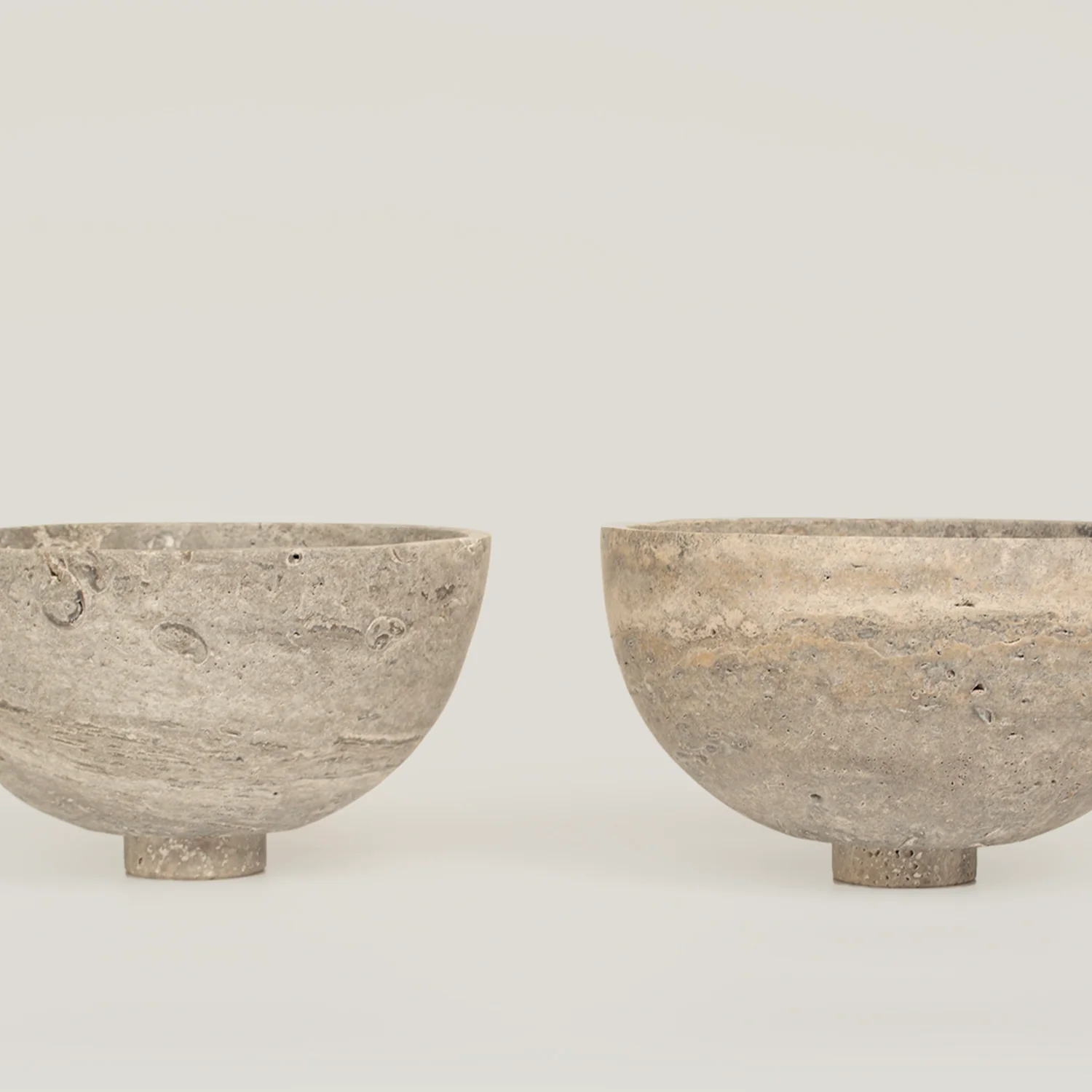 SILVER TRAVERTINE FRUIT BOWL - Image 4