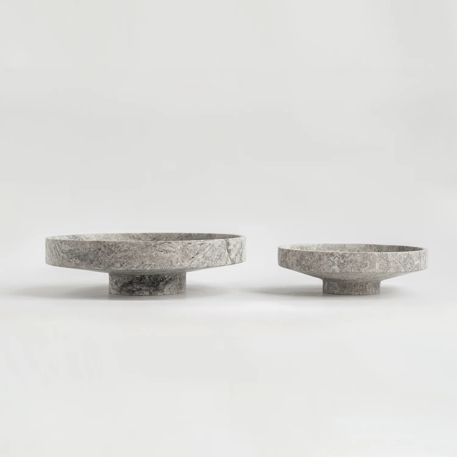 SILVER TRAVERTINE NARROW BOWL XL - Image 5