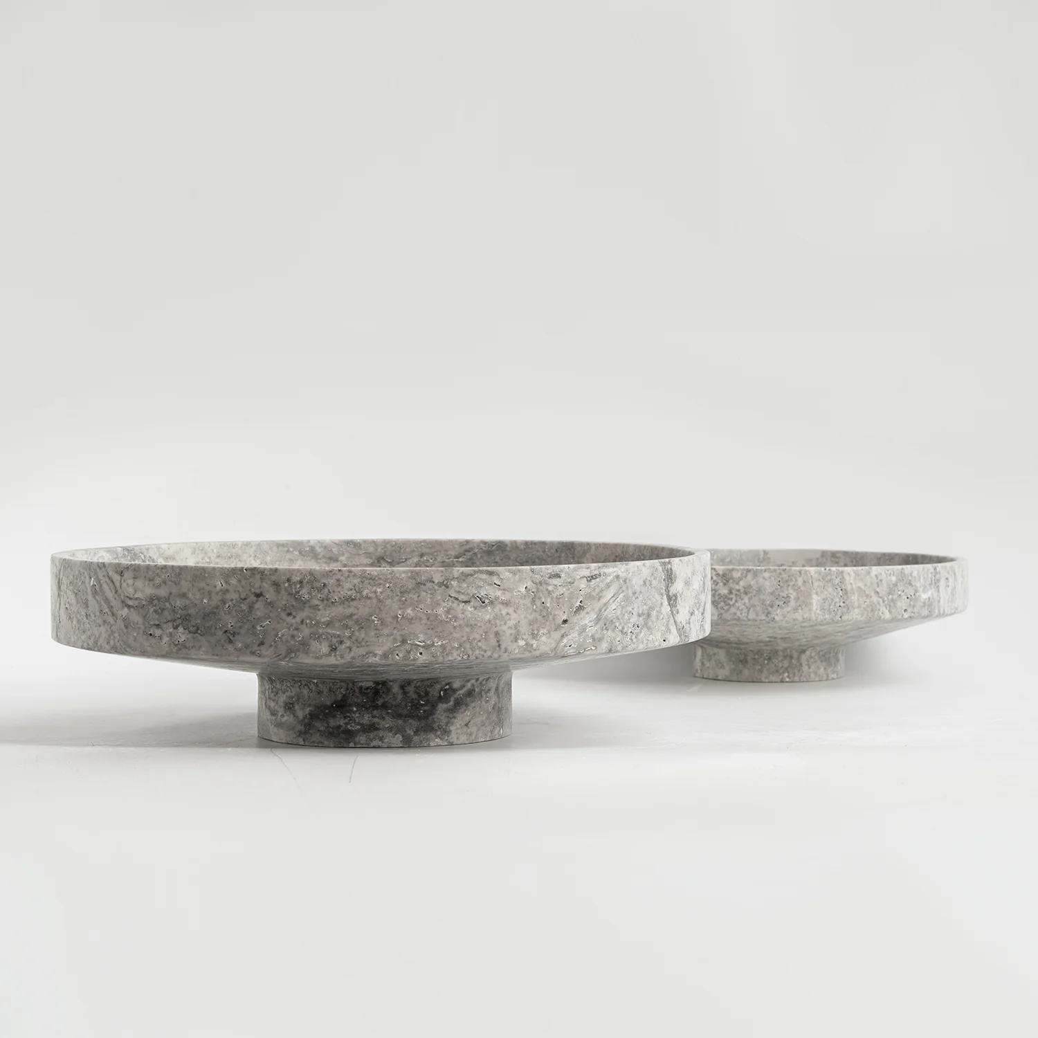 SILVER TRAVERTINE NARROW BOWL XL - Image 6