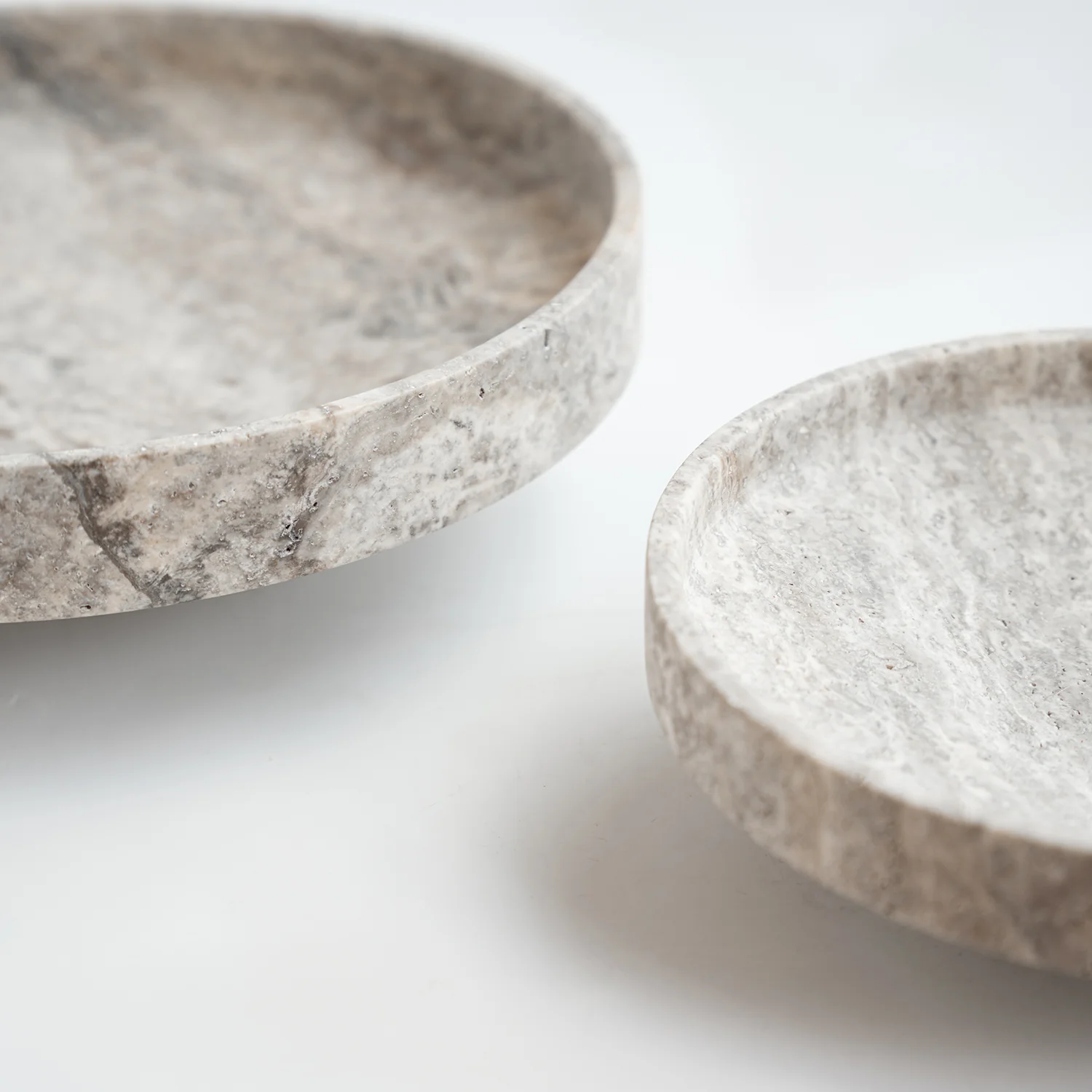 SILVER TRAVERTINE NARROW BOWL XL - Image 7