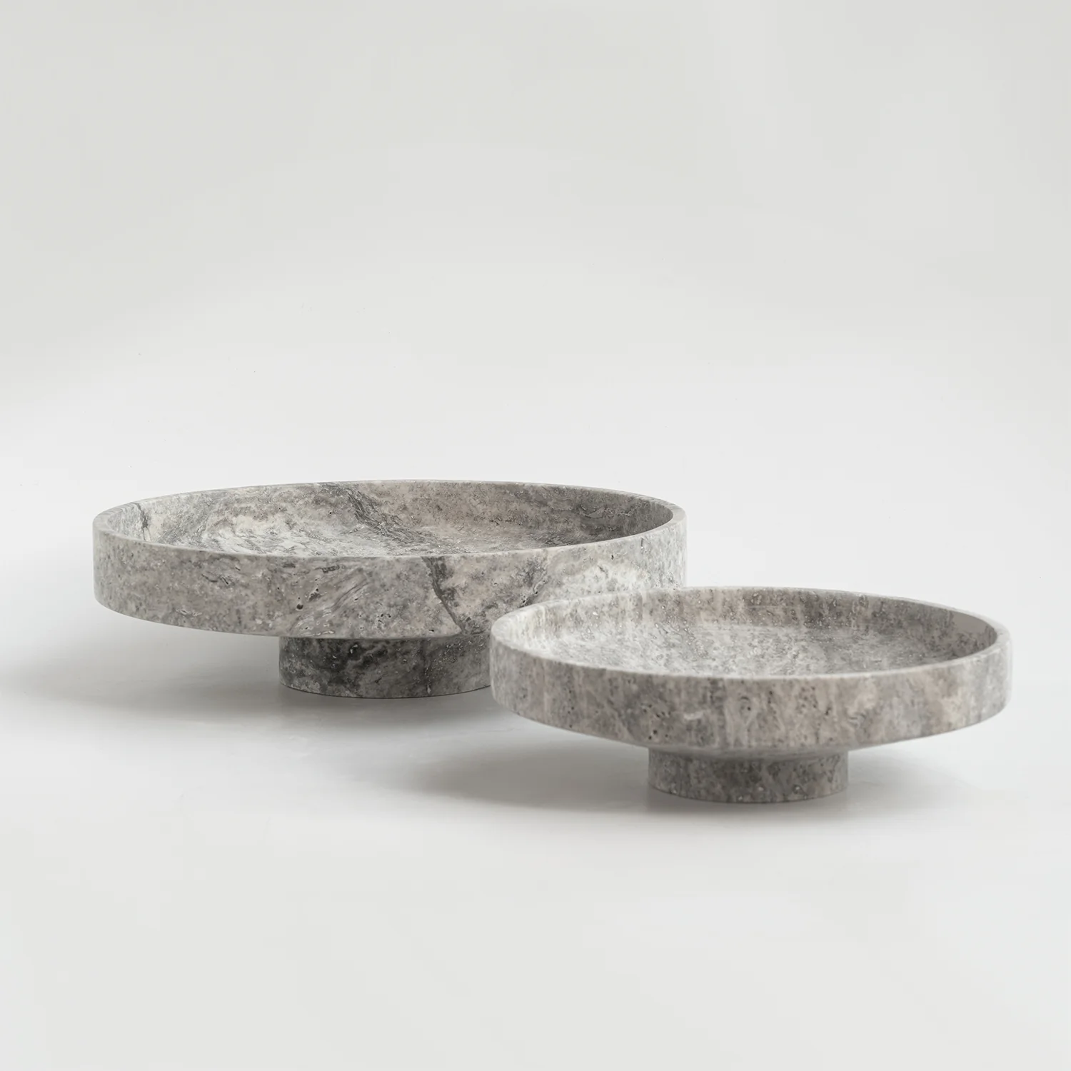 SILVER TRAVERTINE NARROW BOWL XL - Image 8