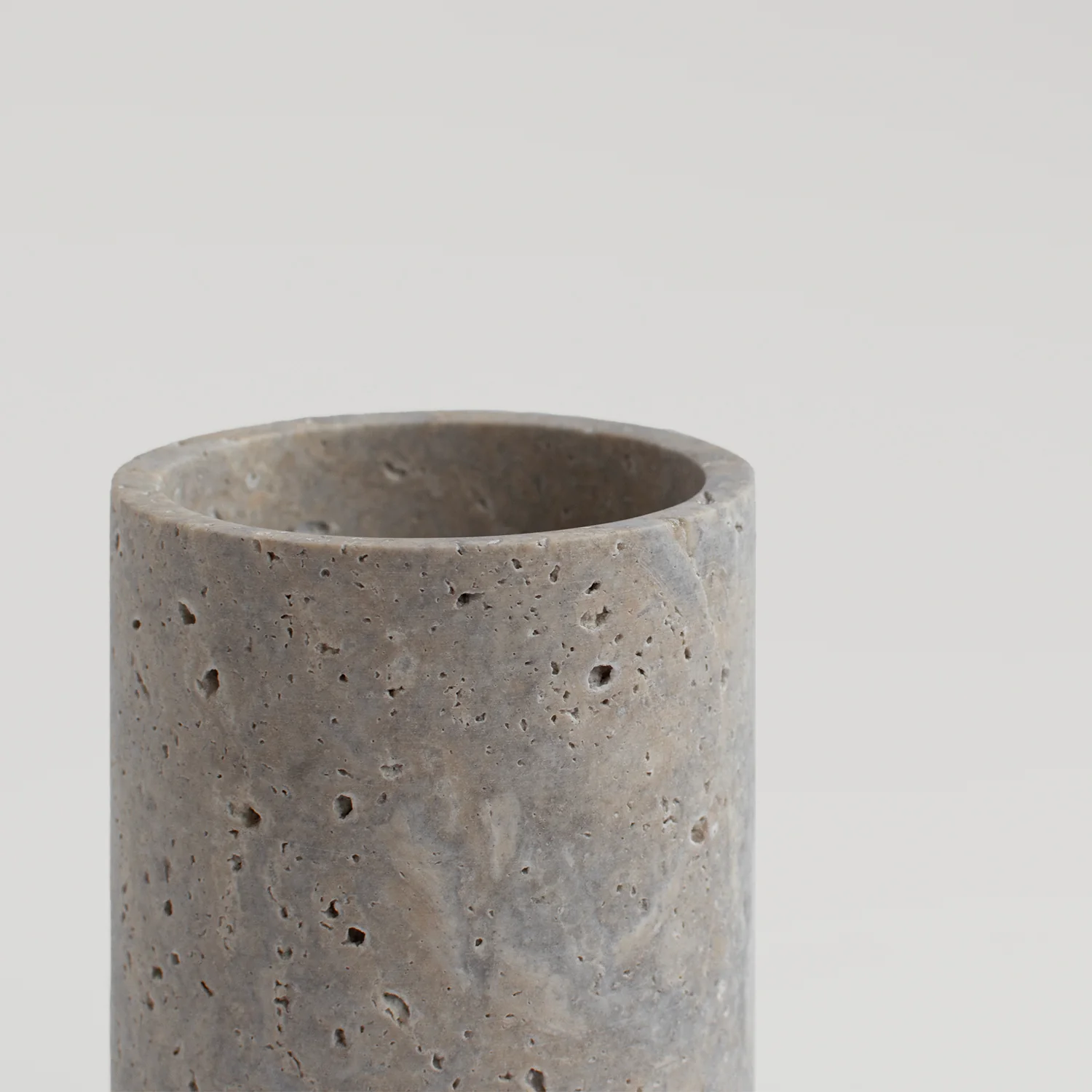 SILVER TRAVERTINE VASE AND WINE COOLER | SAMPLE SALE - Image 3