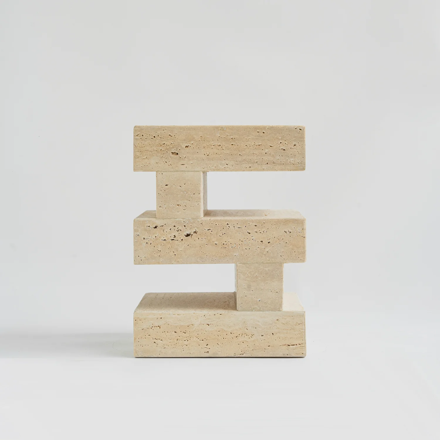 'S Y N C' TRAVERTINE SIDE TABLE - Image 9