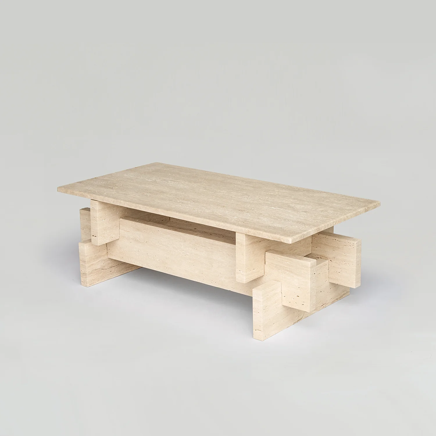 TRAVERTINE COFFEE TABLE 'BERLIN' - Image 2