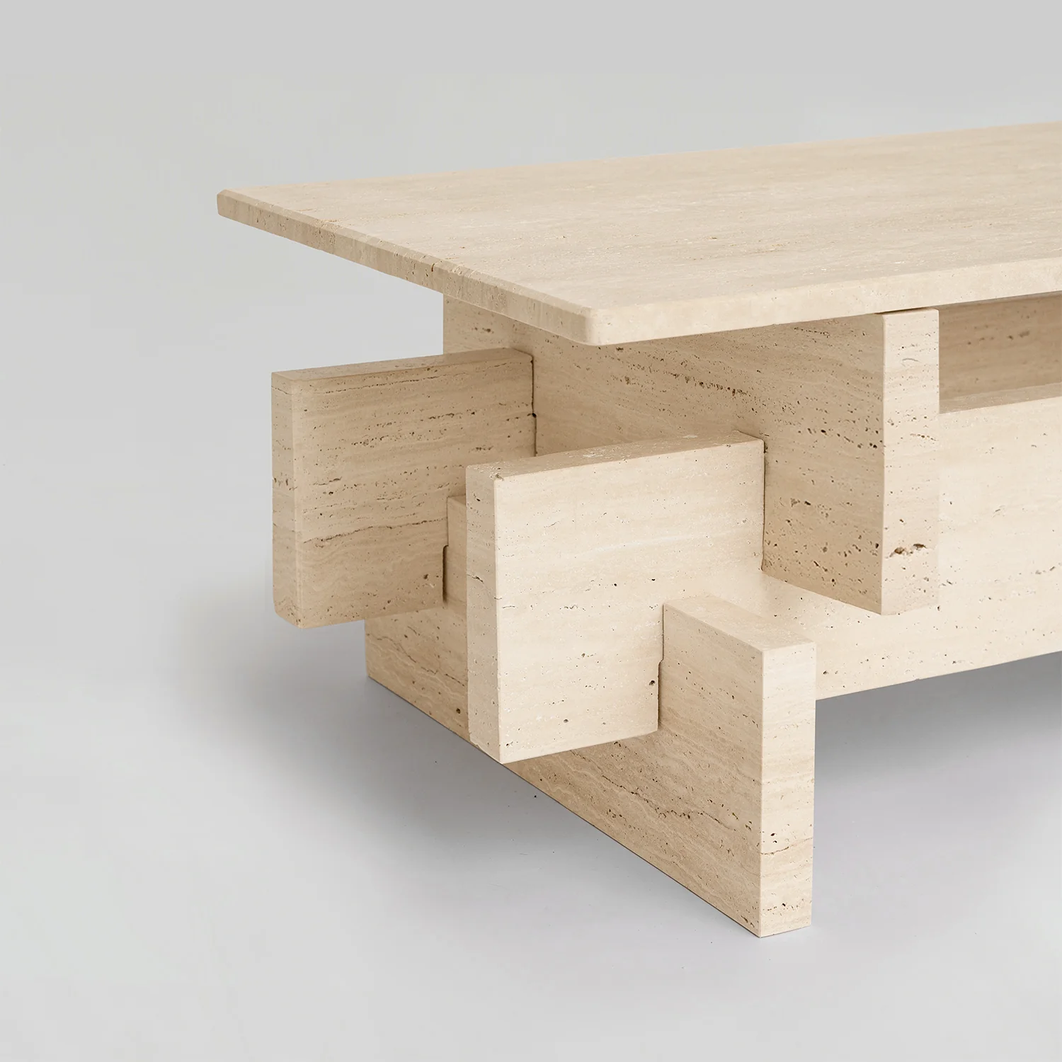 TRAVERTINE COFFEE TABLE 'BERLIN' - Image 3