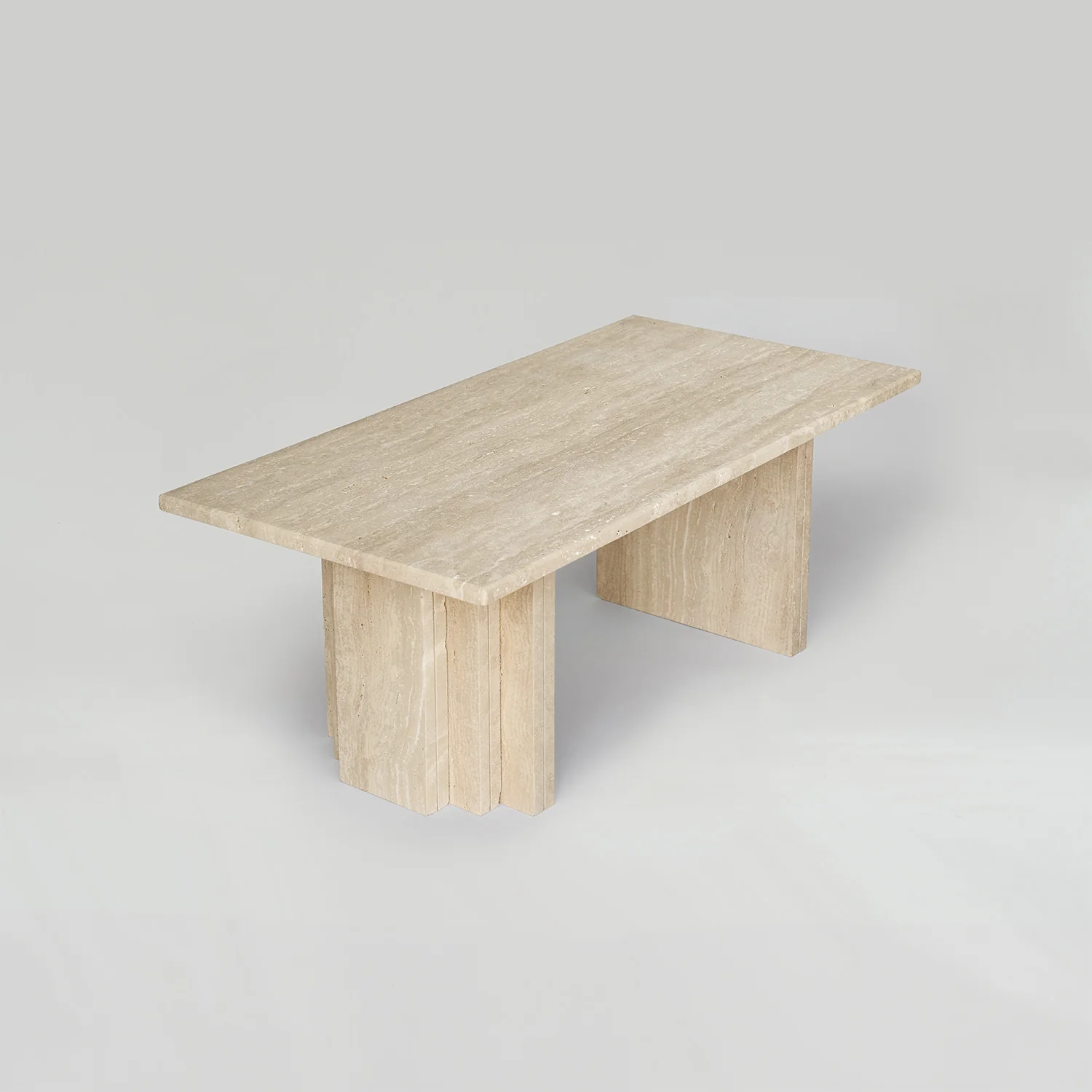 TRAVERTINE COFFEE TABLE 'MASA' - Image 3