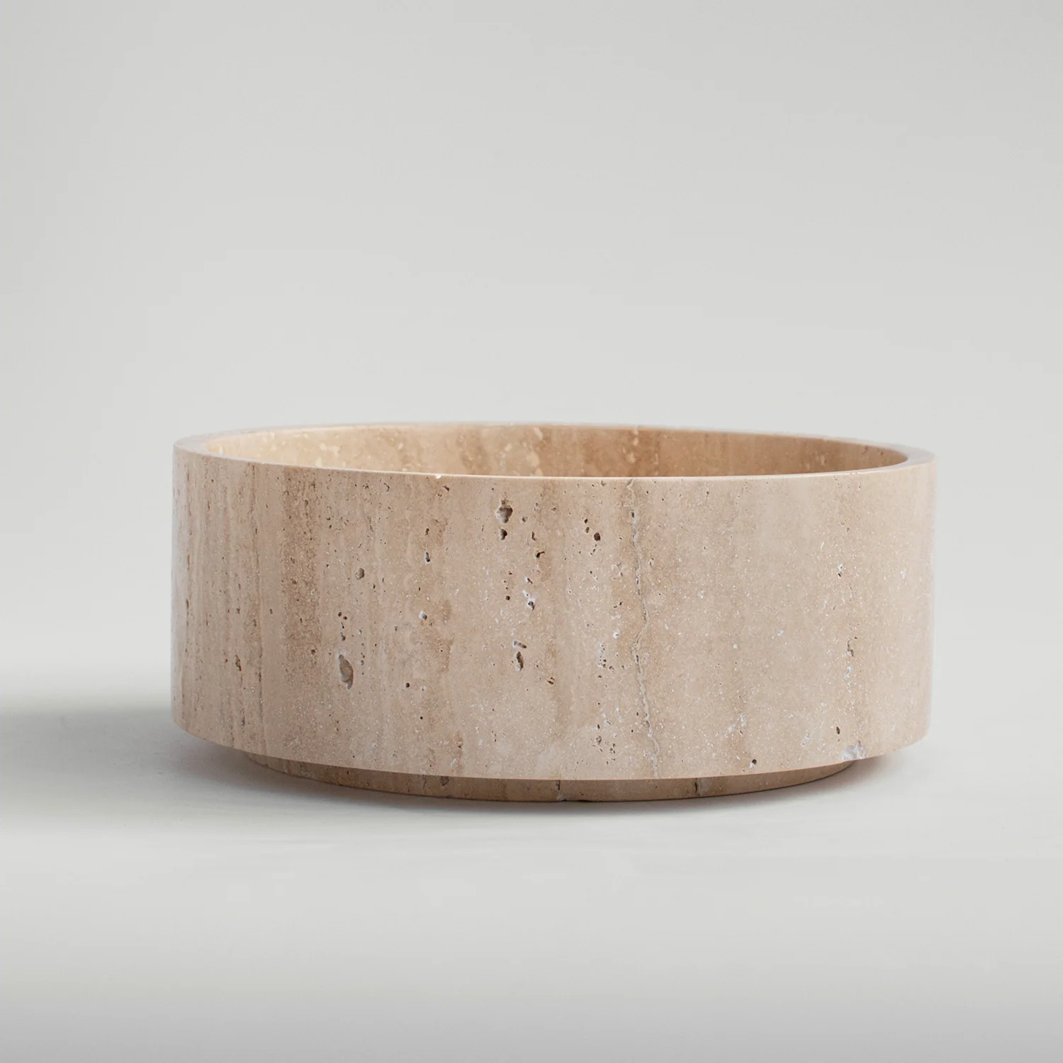 TRAVERTINE CYLINDER BOWL