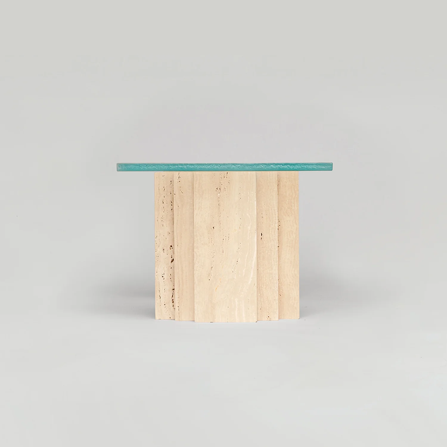 TRAVERTINE - GLASS COFFEE TABLE 'MASA' - Image 5