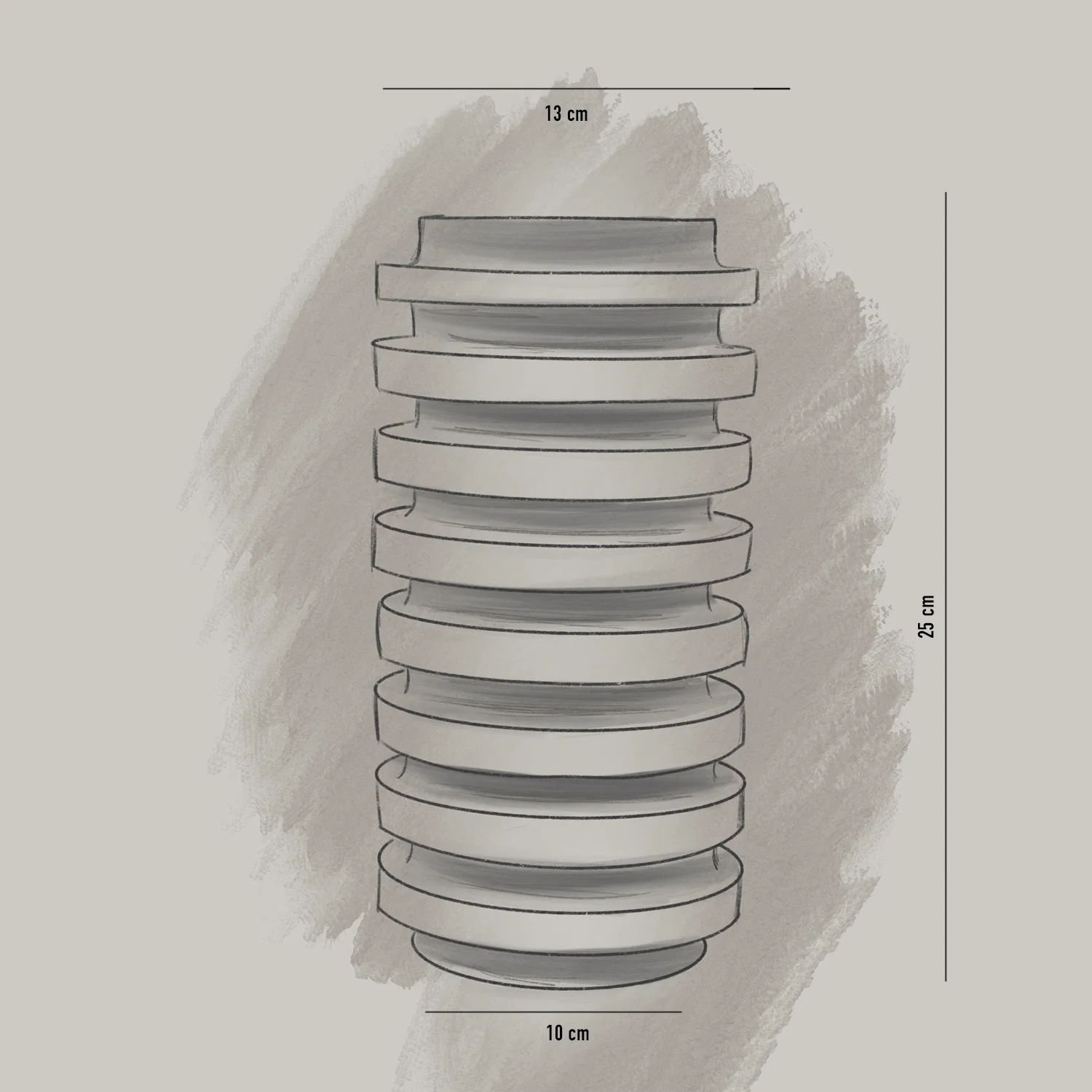 TRAVERTINE LAYER VASE - Image 6