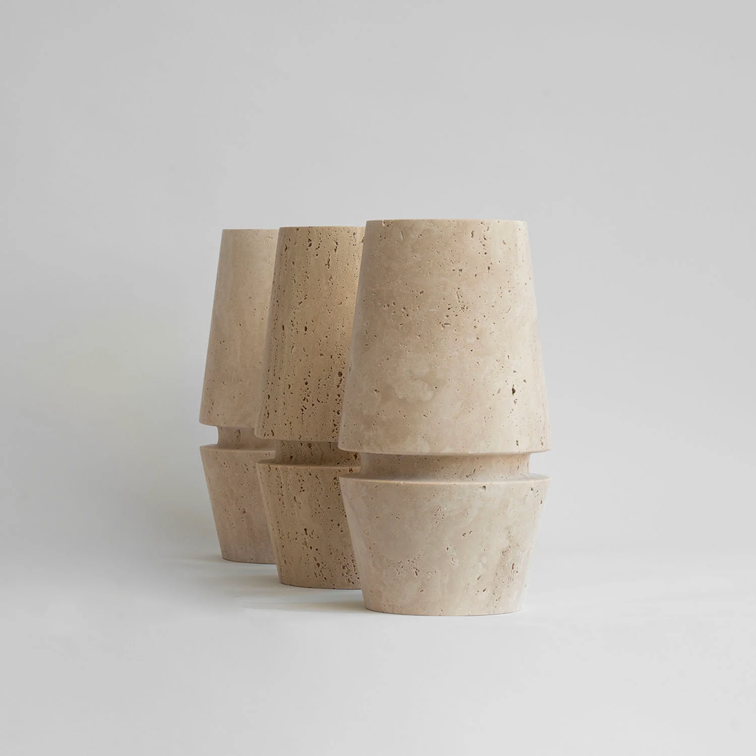 TRAVERTINE VASE 'MOTTO' - Image 3