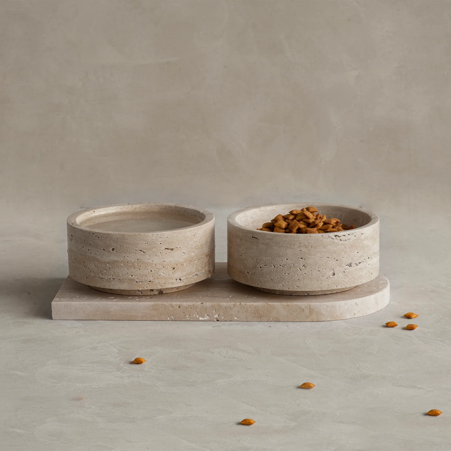 TRAVERTINE PET BOWL SET - Image 2