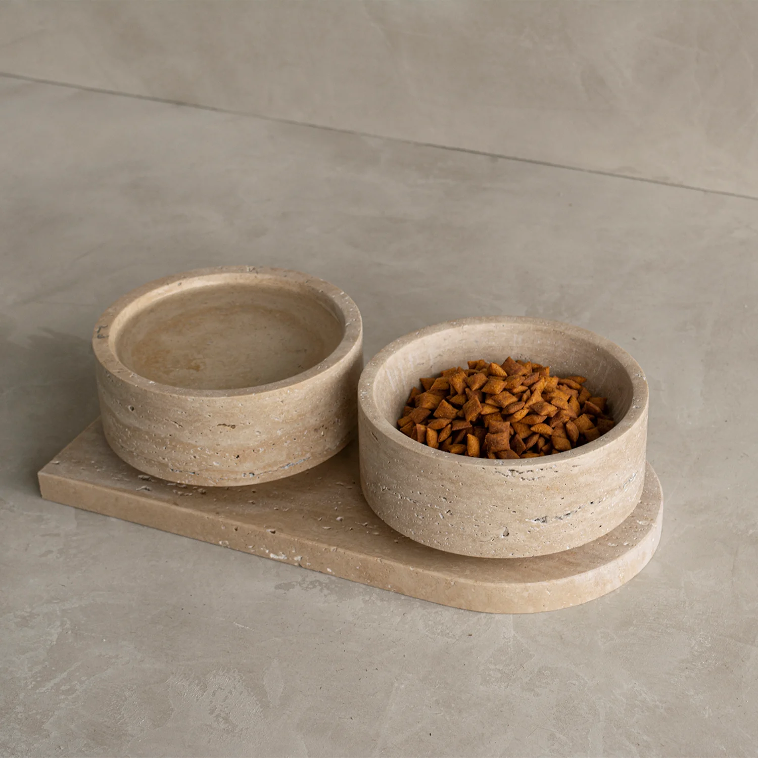 TRAVERTINE PET BOWL SET - Image 3