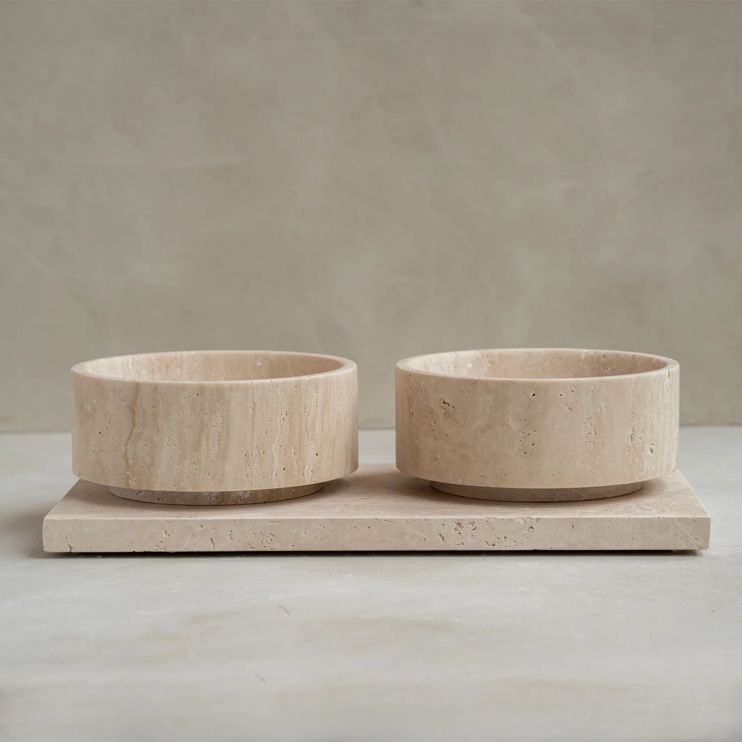 TRAVERTINE PET BOWL SET - Image 4