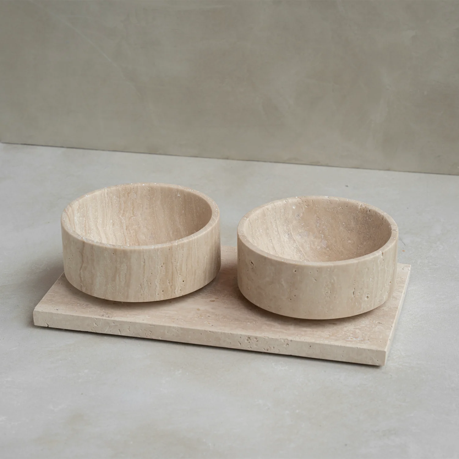 TRAVERTINE PET BOWL SET - Image 5