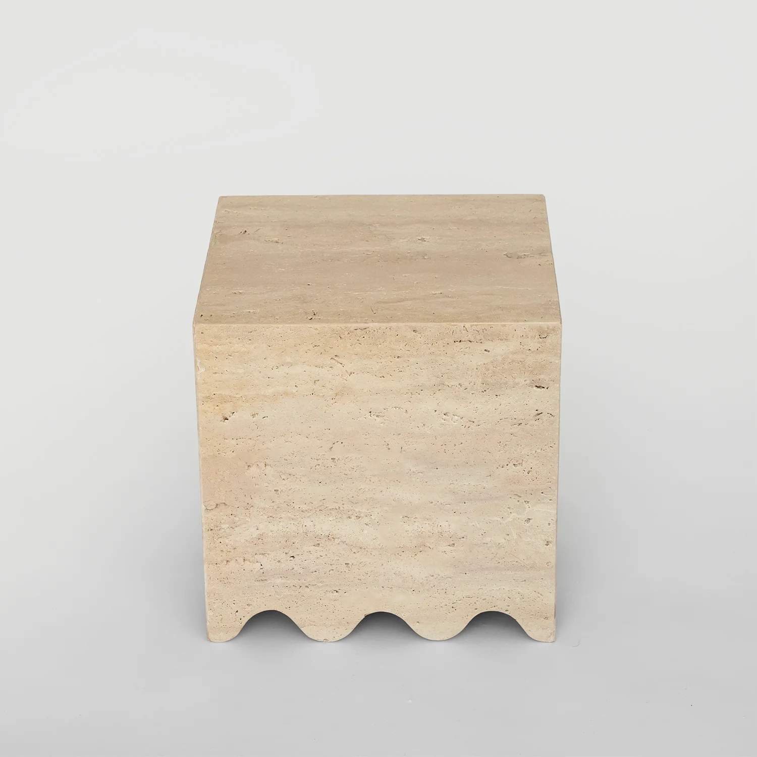 TRAVERTINE SIDE TABLE 'FLOW' - Image 4